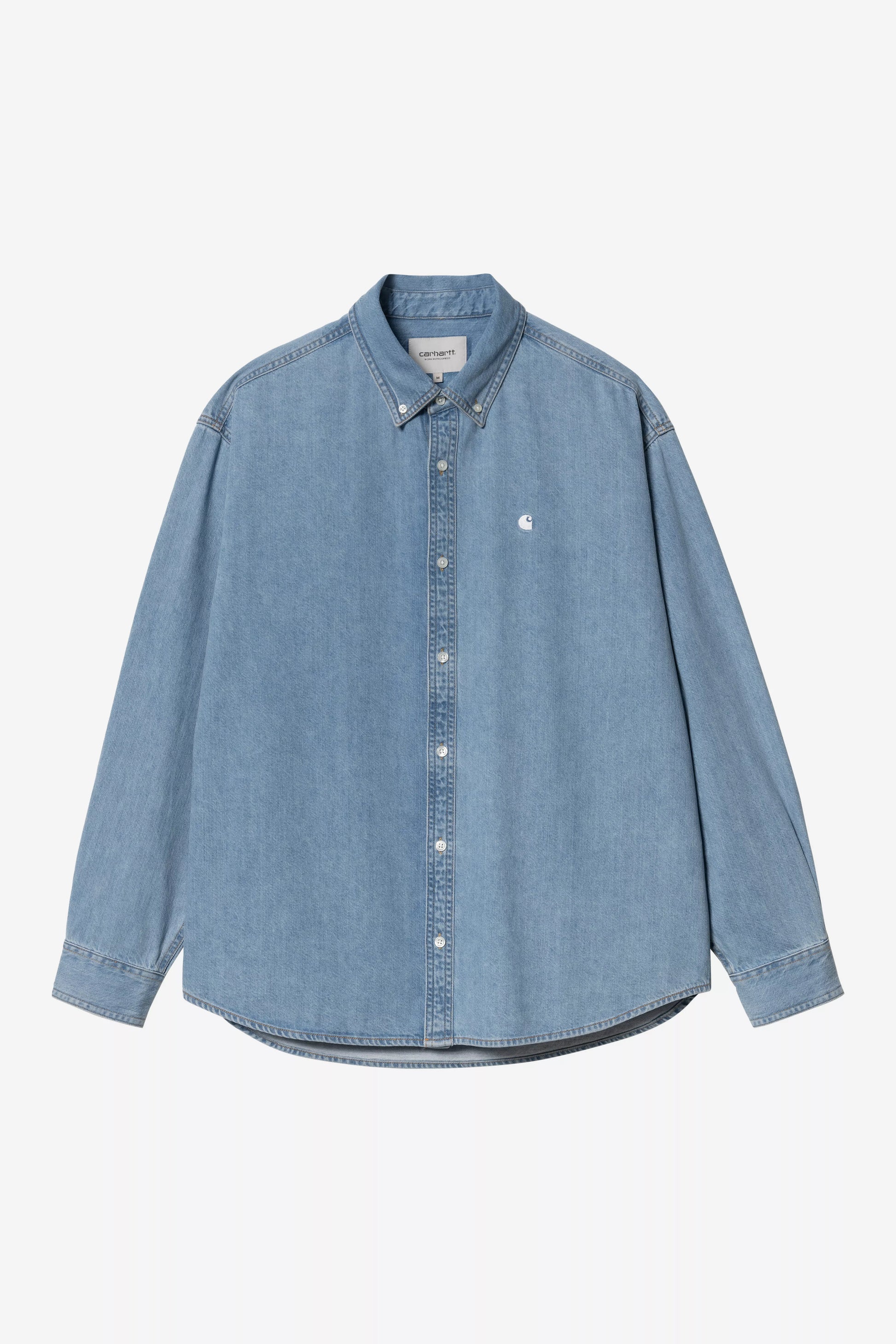 CARHARTT WIP L/S Lucas Shirt - Blue, Bleached - FREESTYLE LLORET