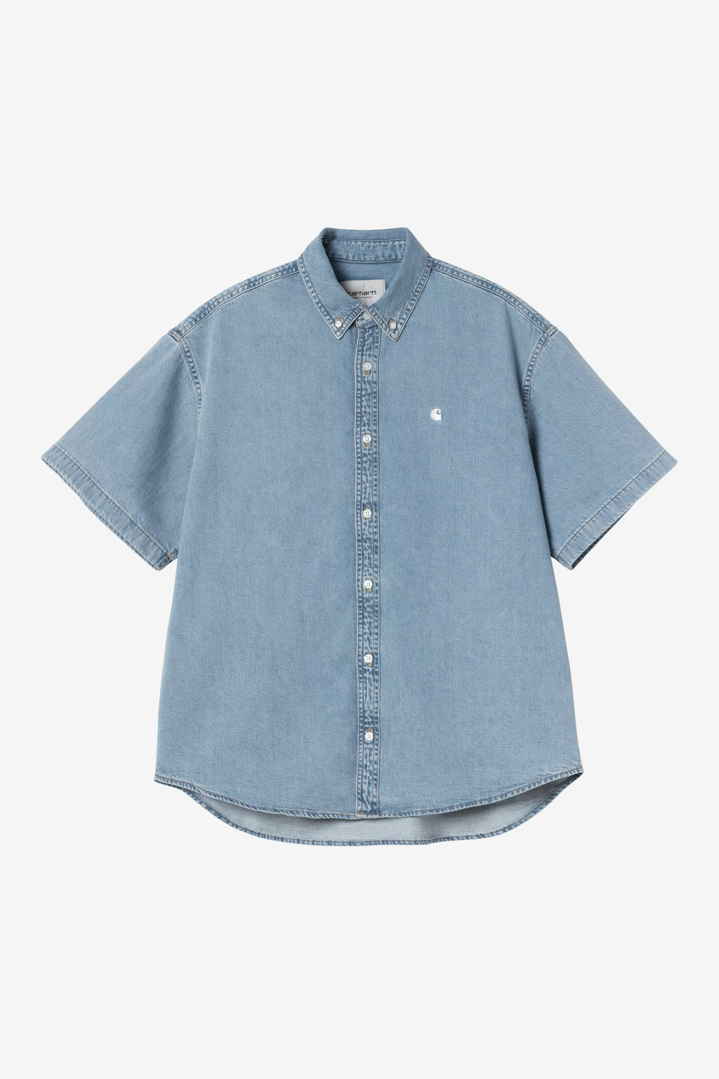 CARHARTT WIP S/S Lucas Shirt - Blue, Bleached - FREESTYLE LLORET