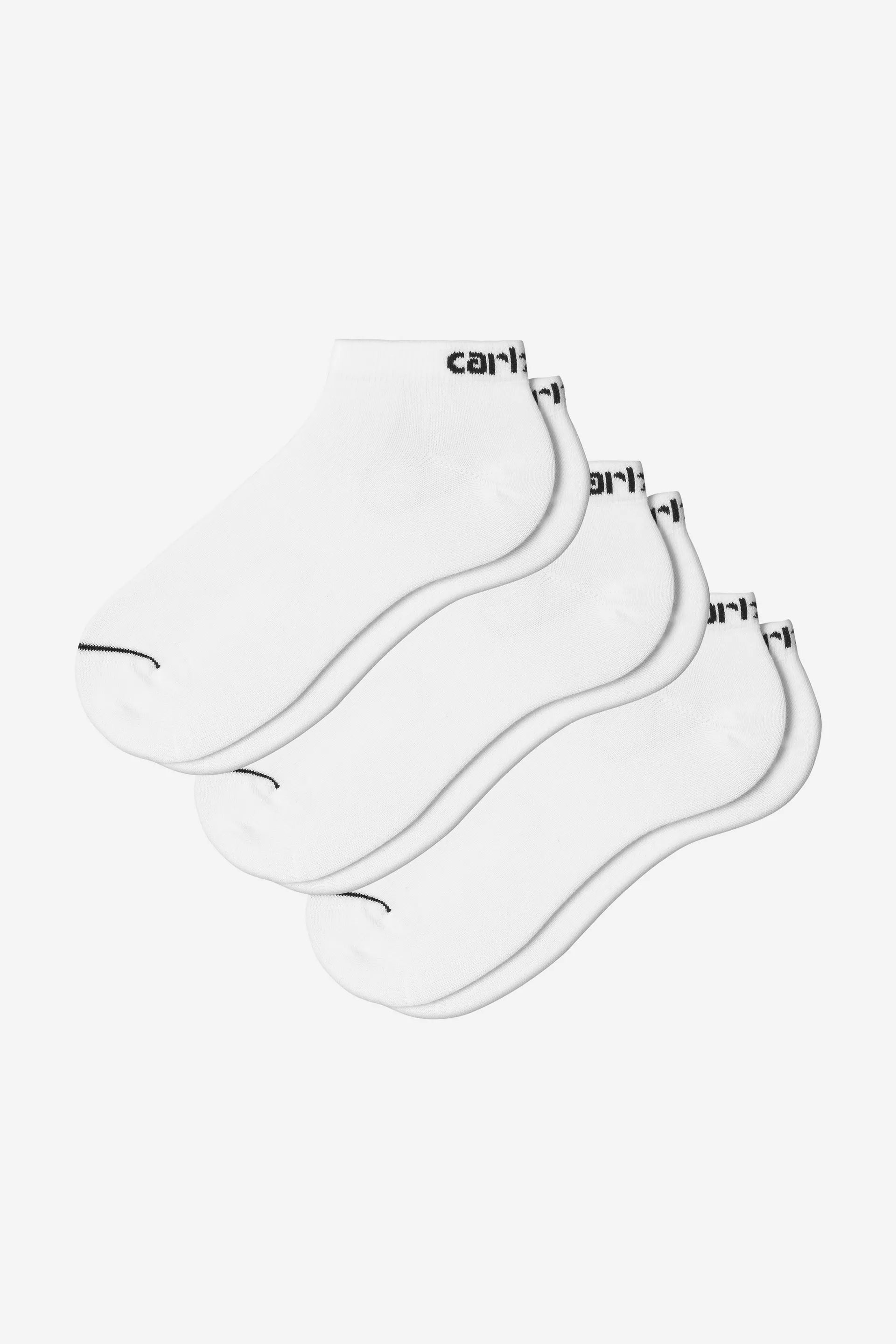CARHARTT WIP Script Sneakers Socks 3-Pack - White Black