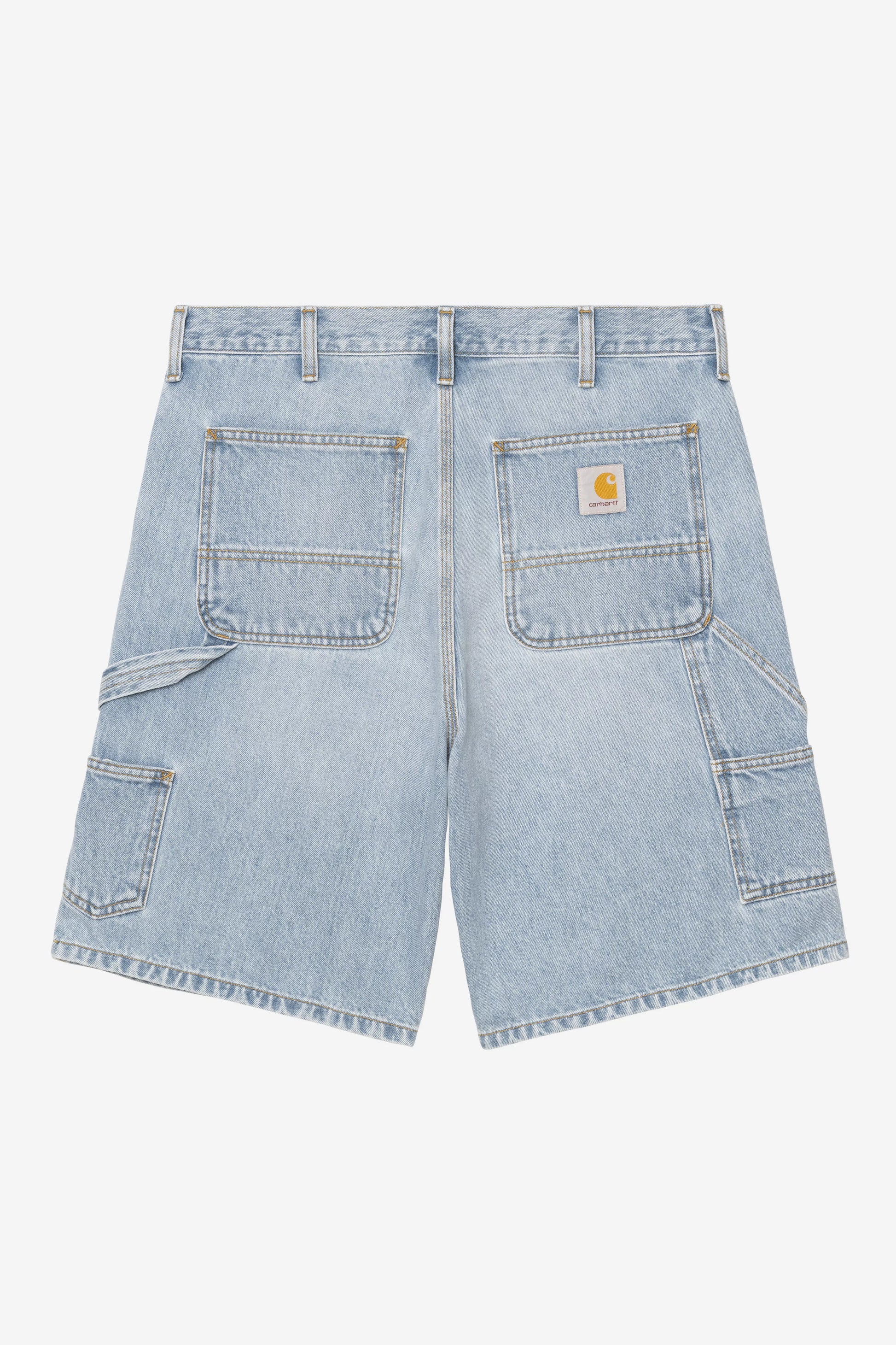 CARHARTT WIP Double Knee Short - Blue, Heavy Worn bleached - FREESTYLE LLORET