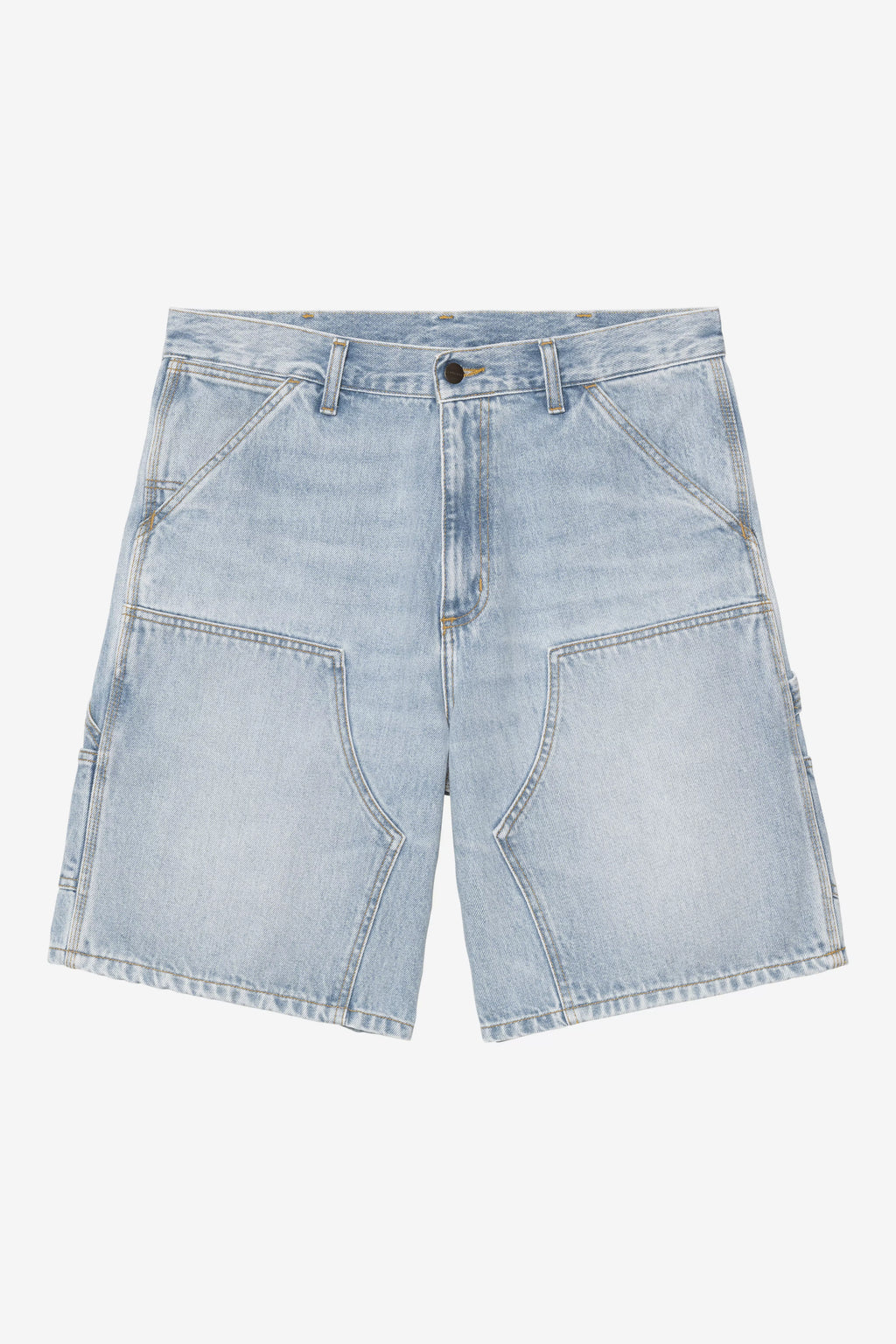 CARHARTT WIP Double Knee Short - Blue, Heavy Worn bleached - FREESTYLE LLORET