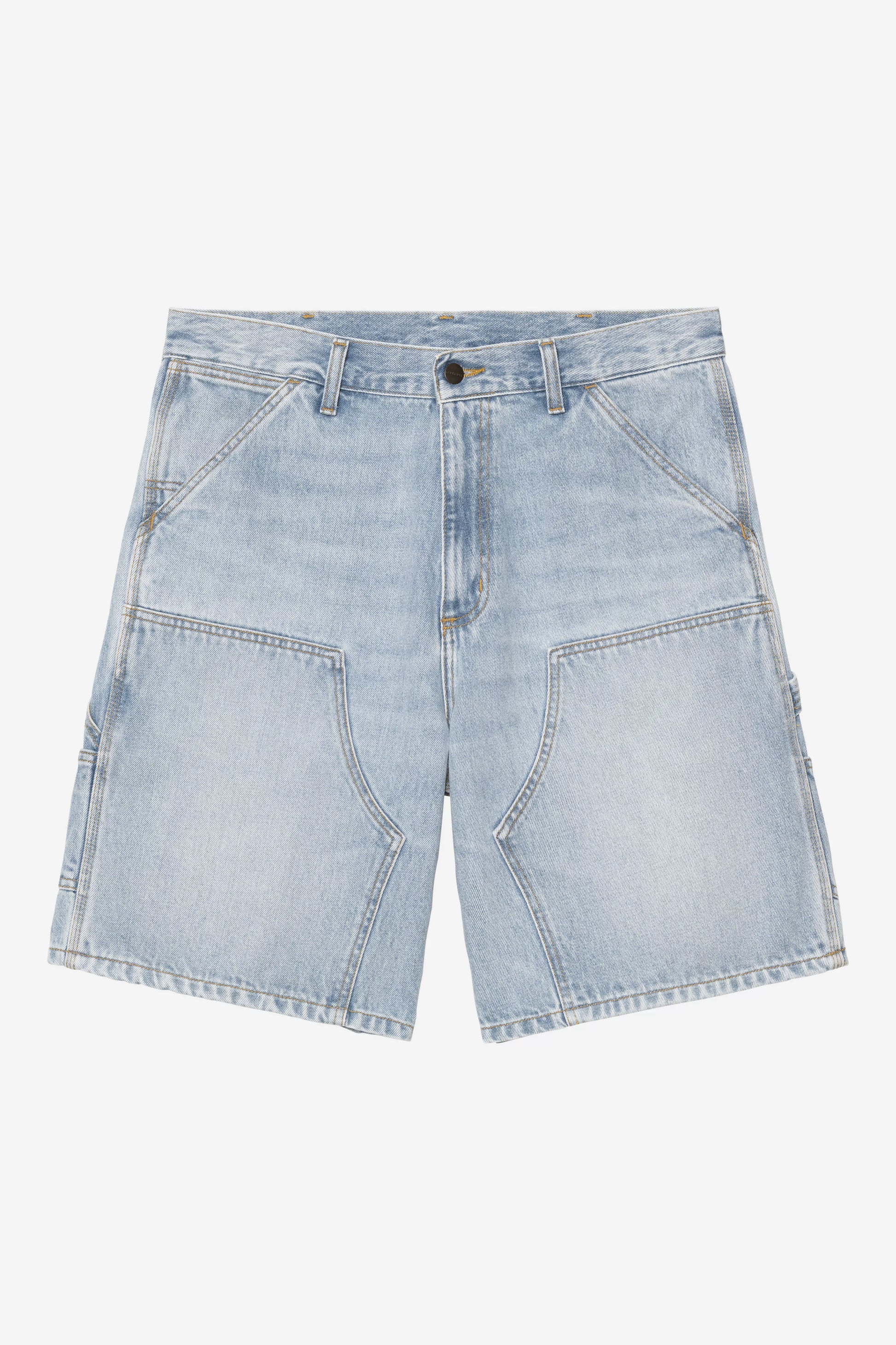 CARHARTT WIP Double Knee Short - Blue, Heavy Worn bleached - FREESTYLE LLORET