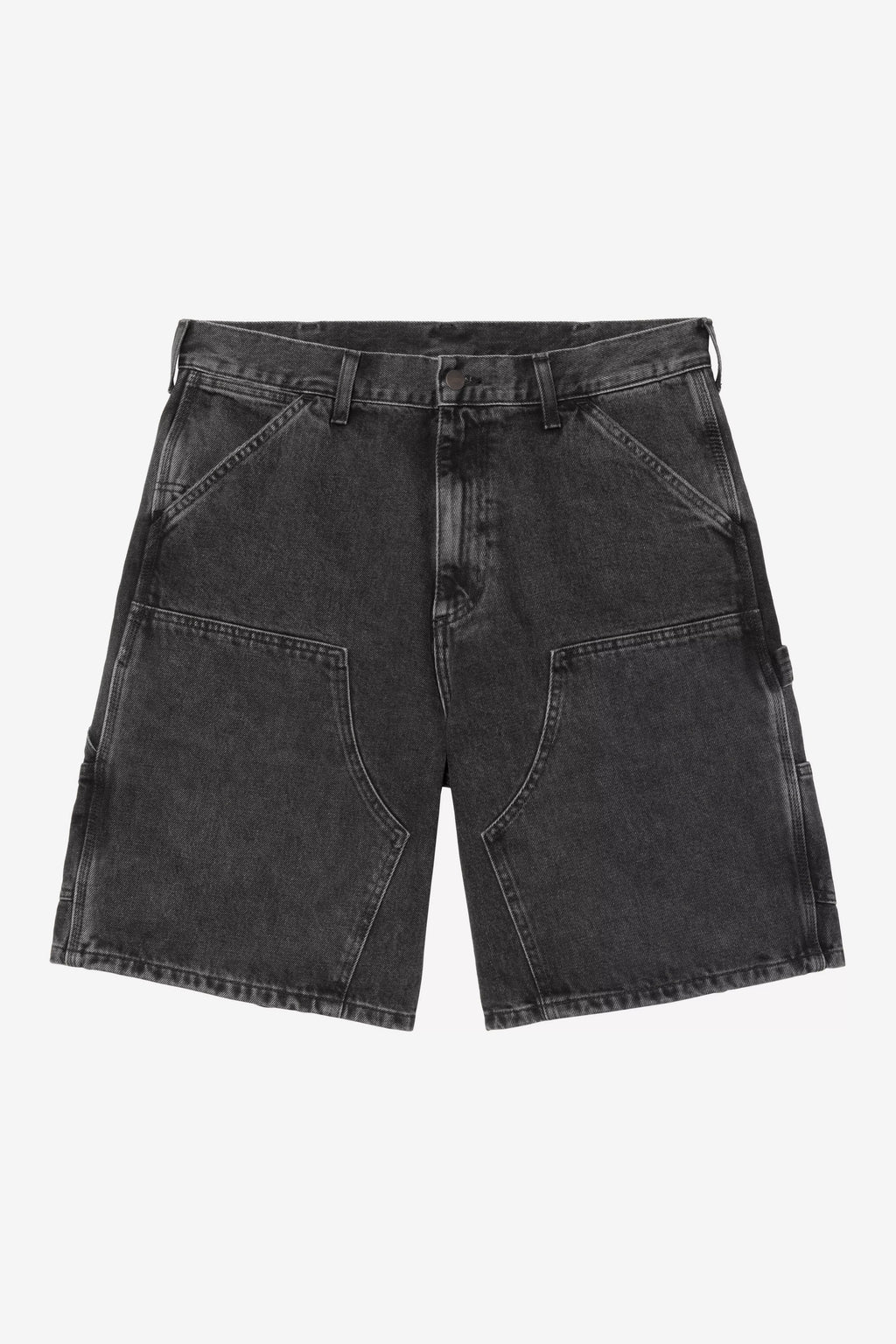 CARHARTT WIP Double Knee Short - Black, Stone washed - FREESTYLE LLORET