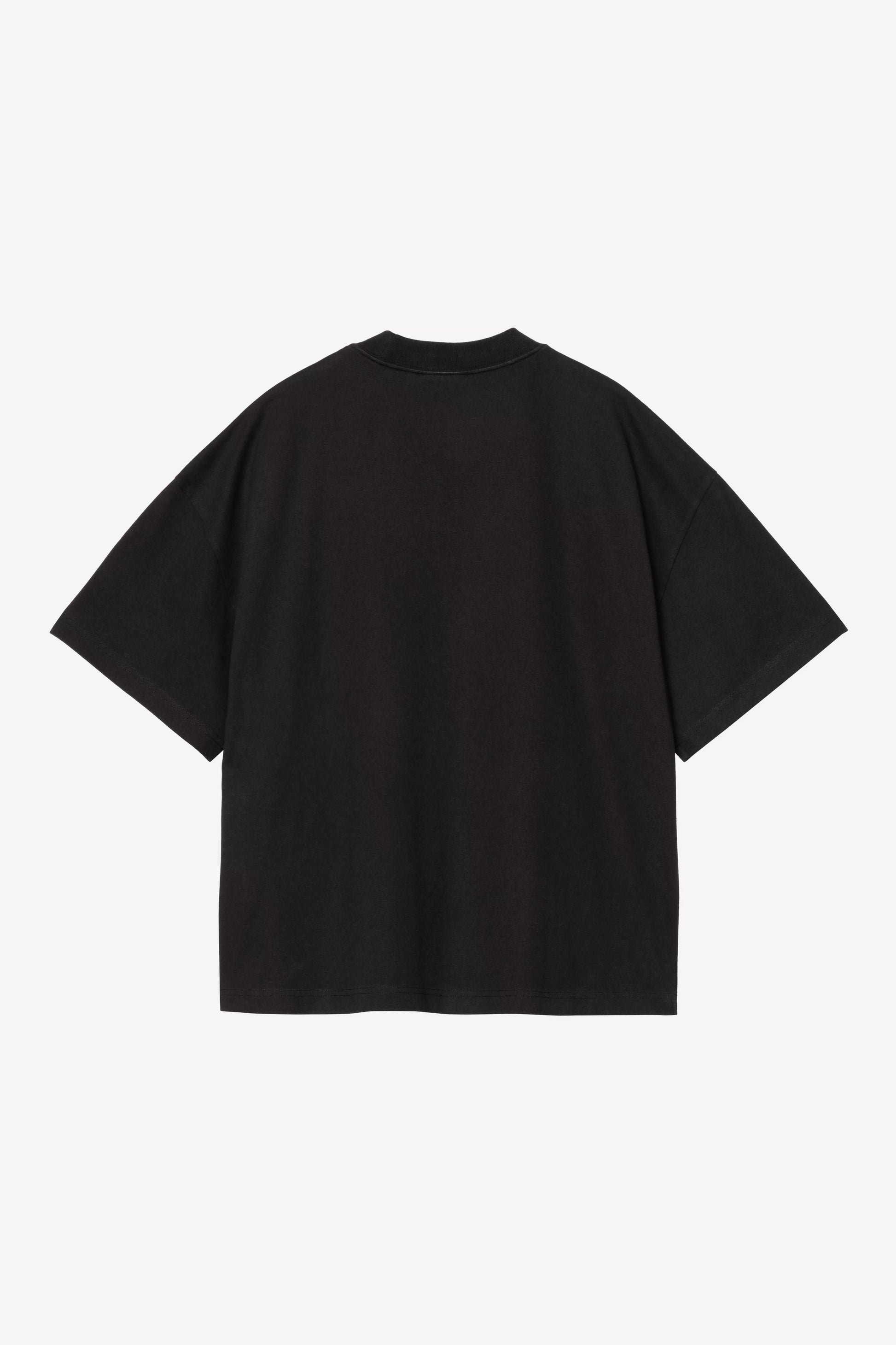 CARHARTT WIP S/S Hackwork T-Shirt - Black, Heavy stone wash