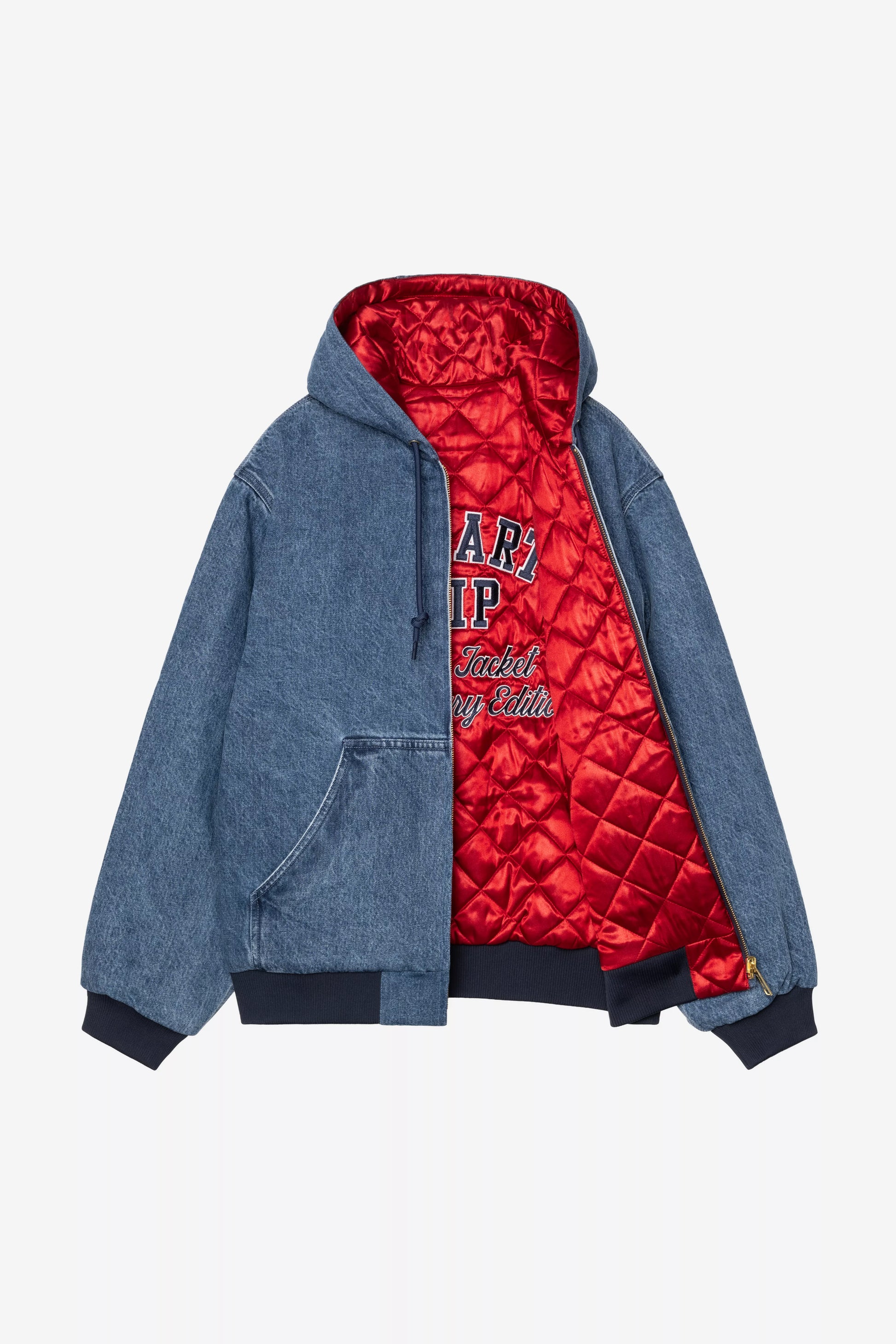 CARHARTT WIP 50 Years Anniversary OG Active Jacket Denim - Blue USA Red stone bleached