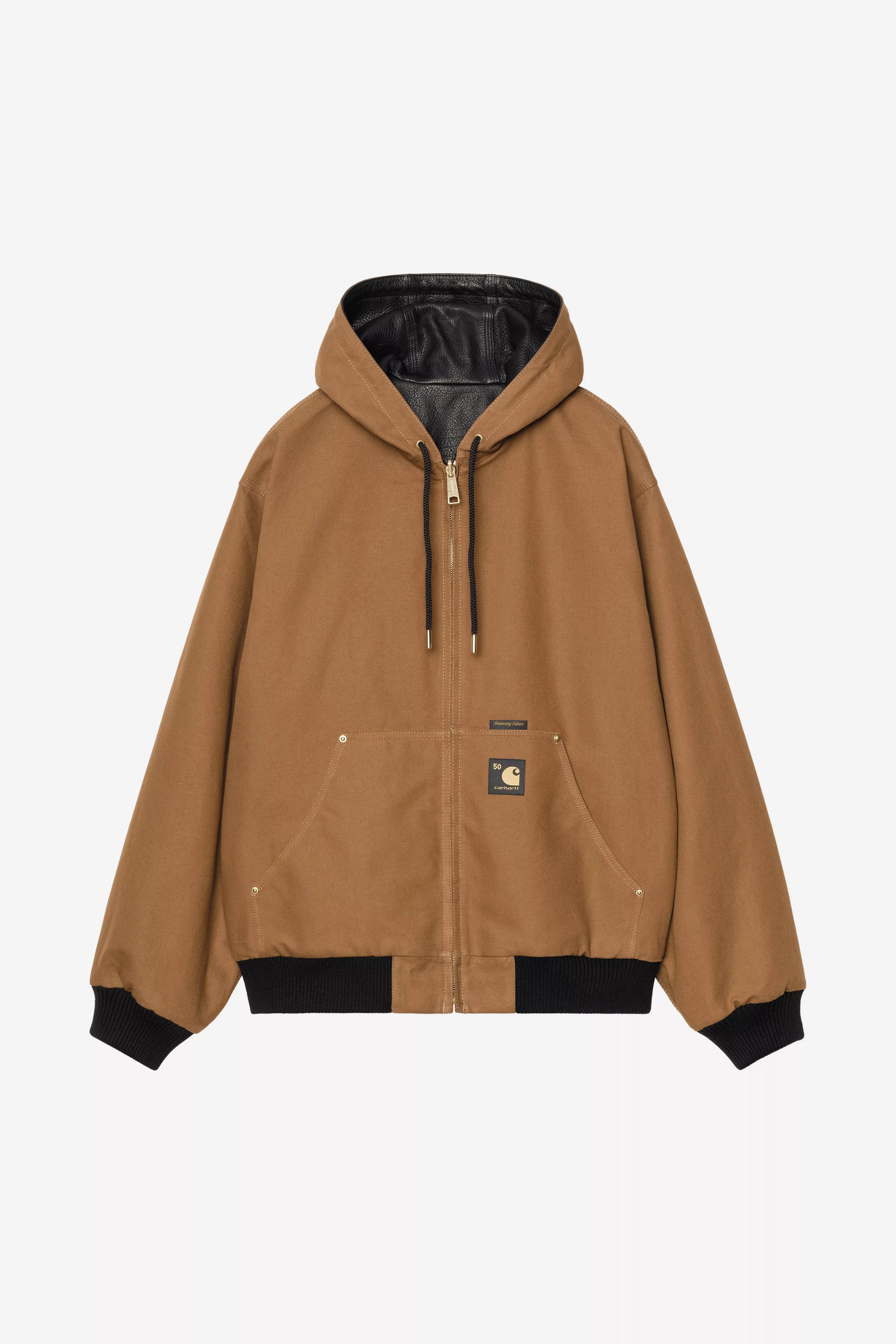 CARHARTT WIP 50 OG Active Jacket 50th Anniversary Edition Leather - Hamilton Brown Camo Trebark Rinsed