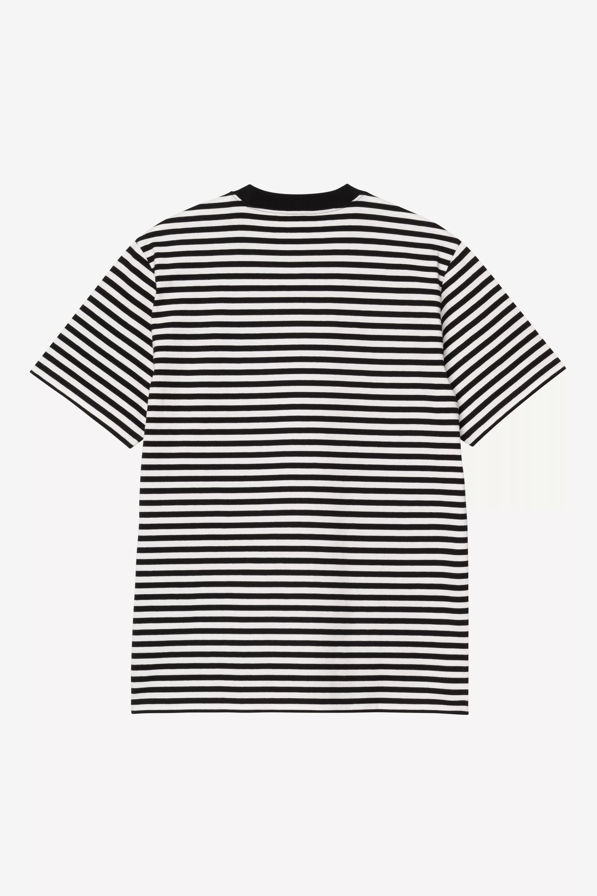 CARHARTT WIP S/S Ezra Pocket T-Shirt - Ezra Stripe Black Wax