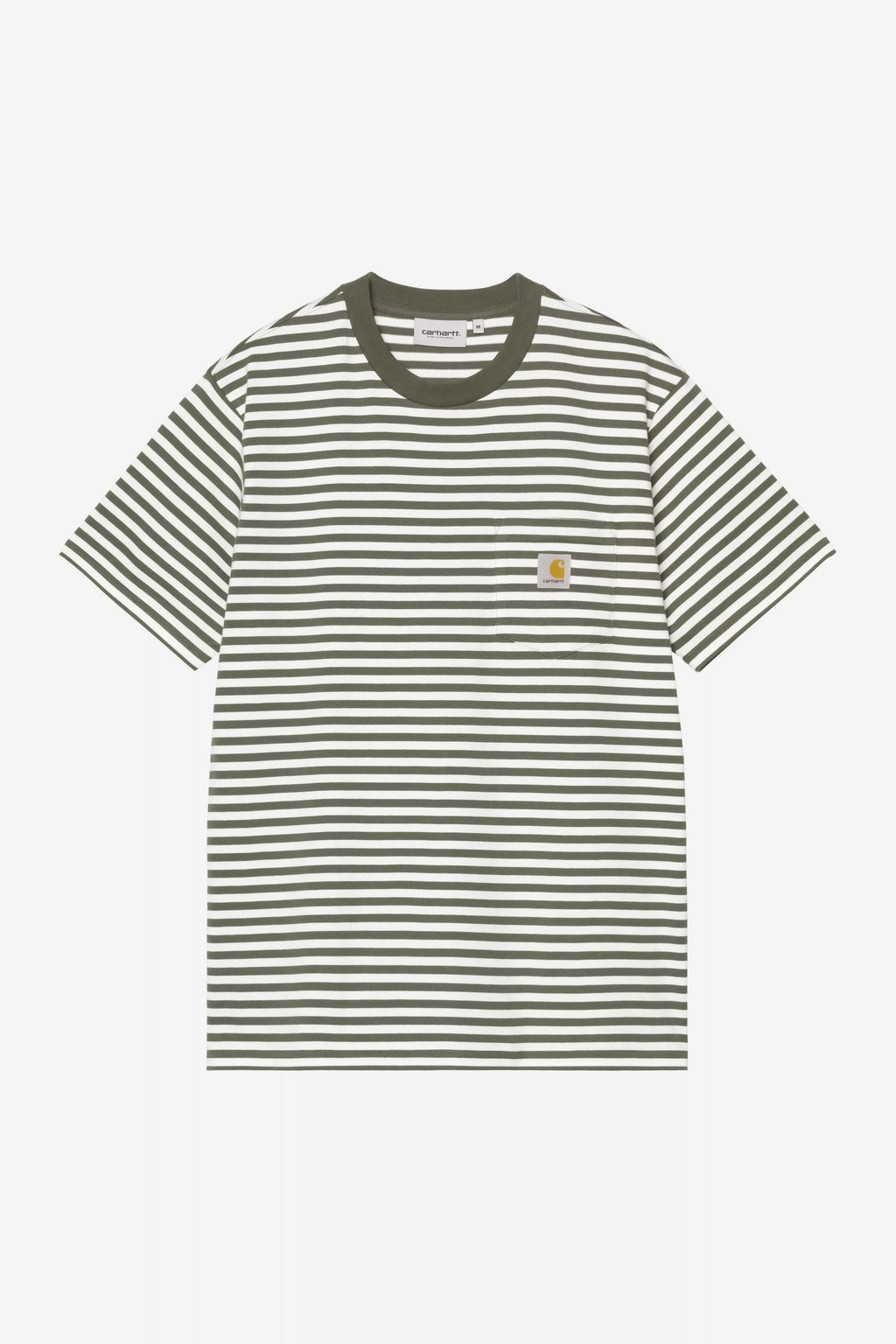 CARHARTT WIP S/S Ezra Pocket T-Shirt - Ezra Stripe Leaf Wax