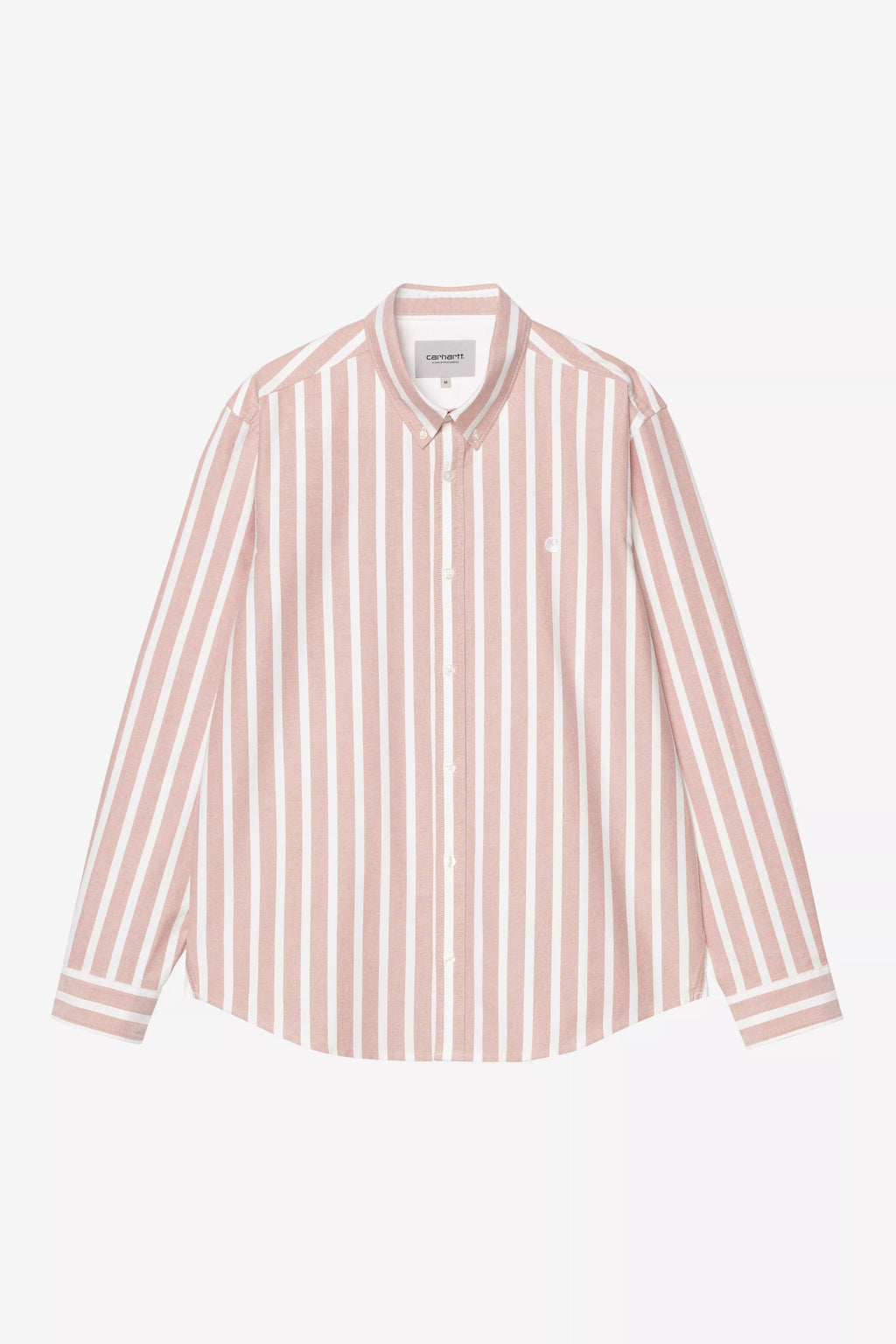 CARHARTT WIP L/S Deven Shirt - Deven Stripe, Oxide Red / White - FREESTYLE LLORET