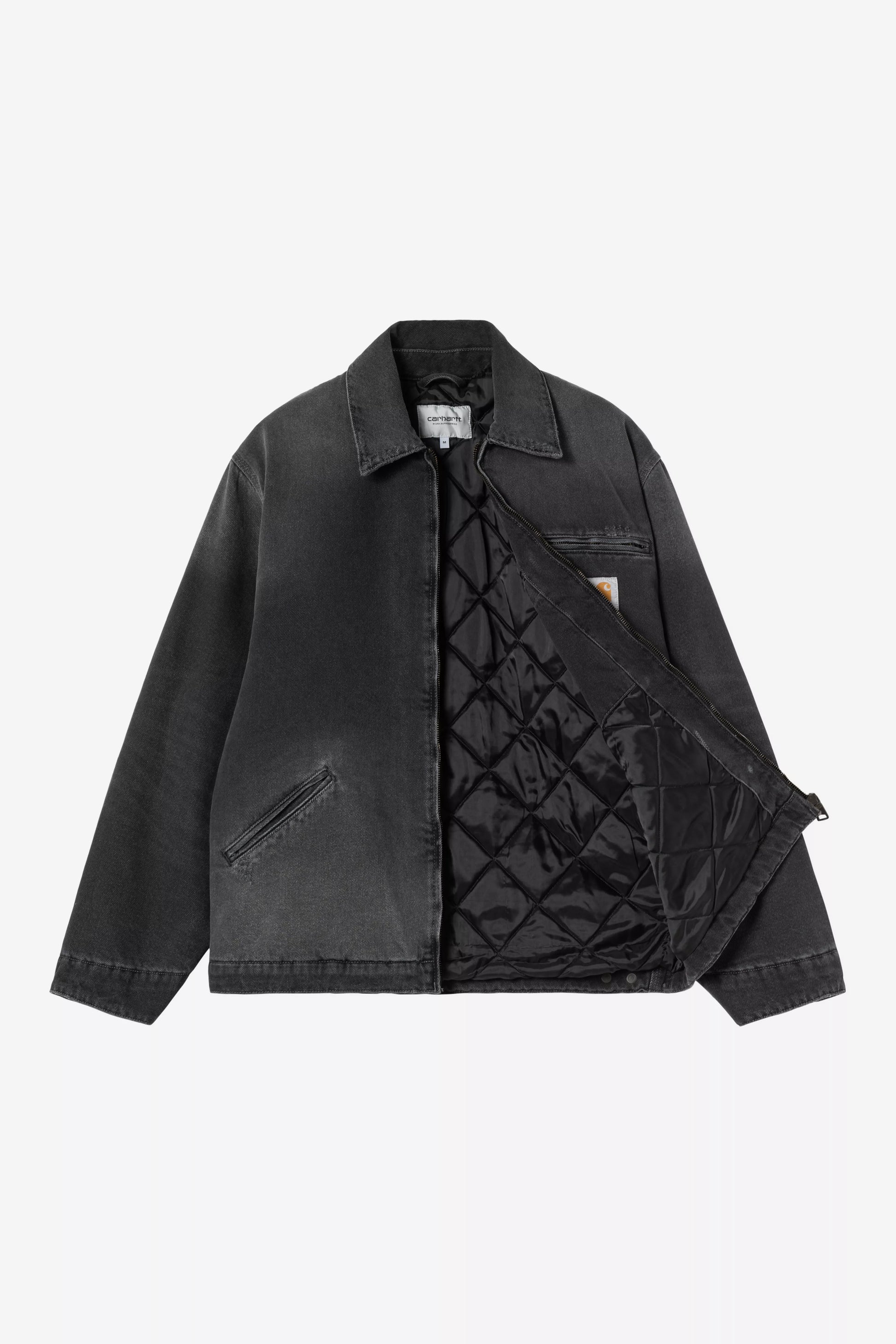 CARHARTT WIP OG Detroit Jacket - Black, Grind washed
