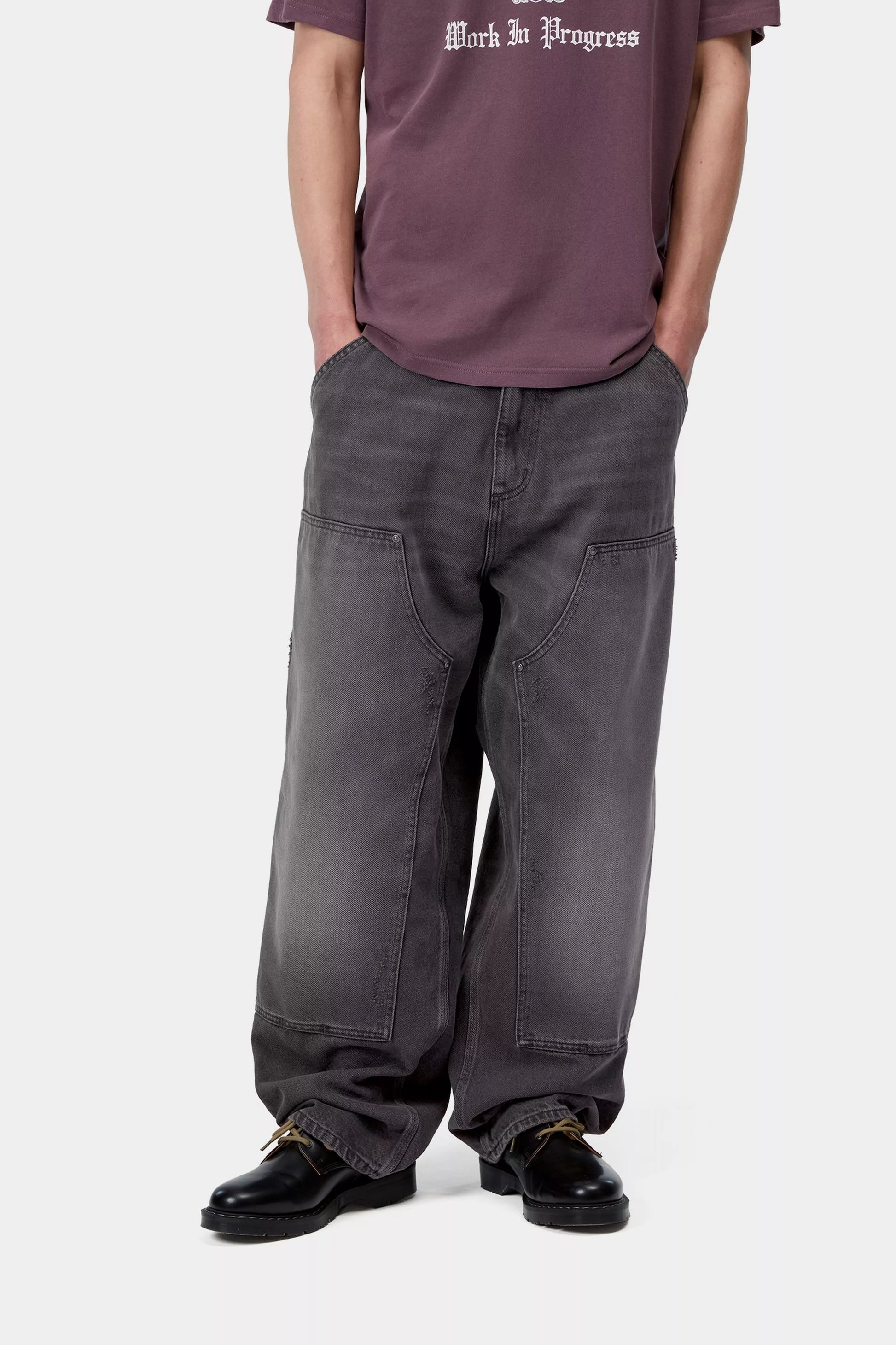 CARHARTT WIP OG Double Knee Pant - Black, Grind washed - FREESTYLE LLORET