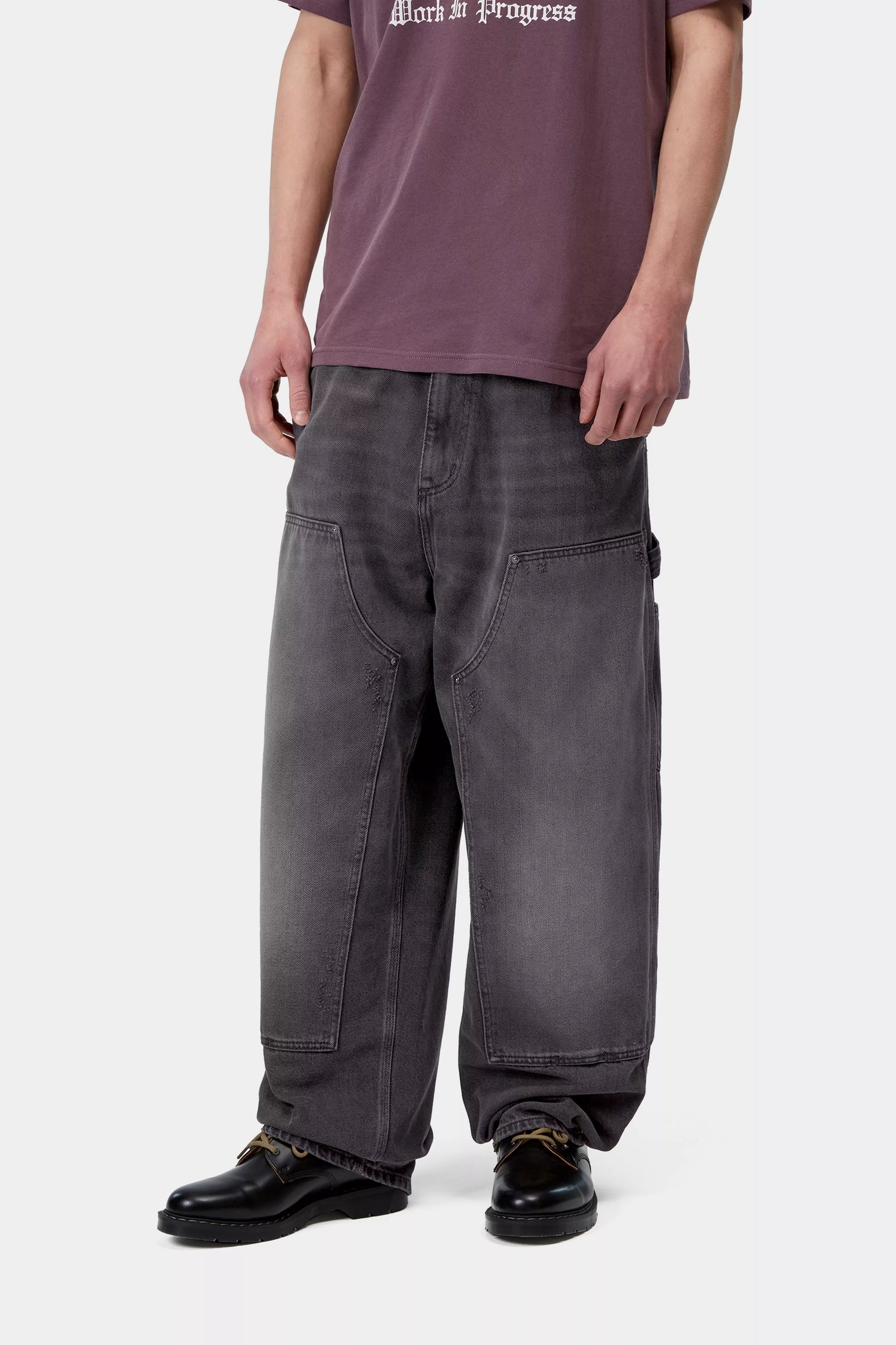 CARHARTT WIP OG Double Knee Pant - Black, Grind washed - FREESTYLE LLORET