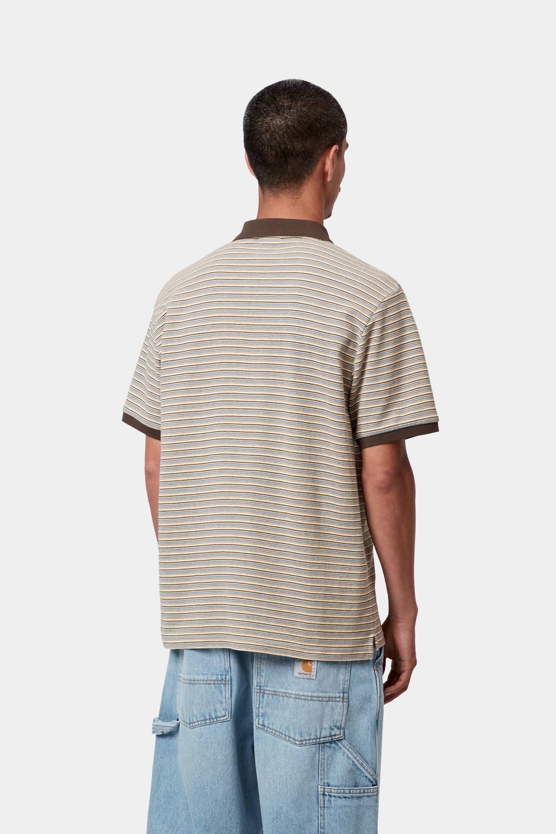 CARHARTT WIP S/S Dion Polo - Dion Stripe, Wax - FREESTYLE LLORET