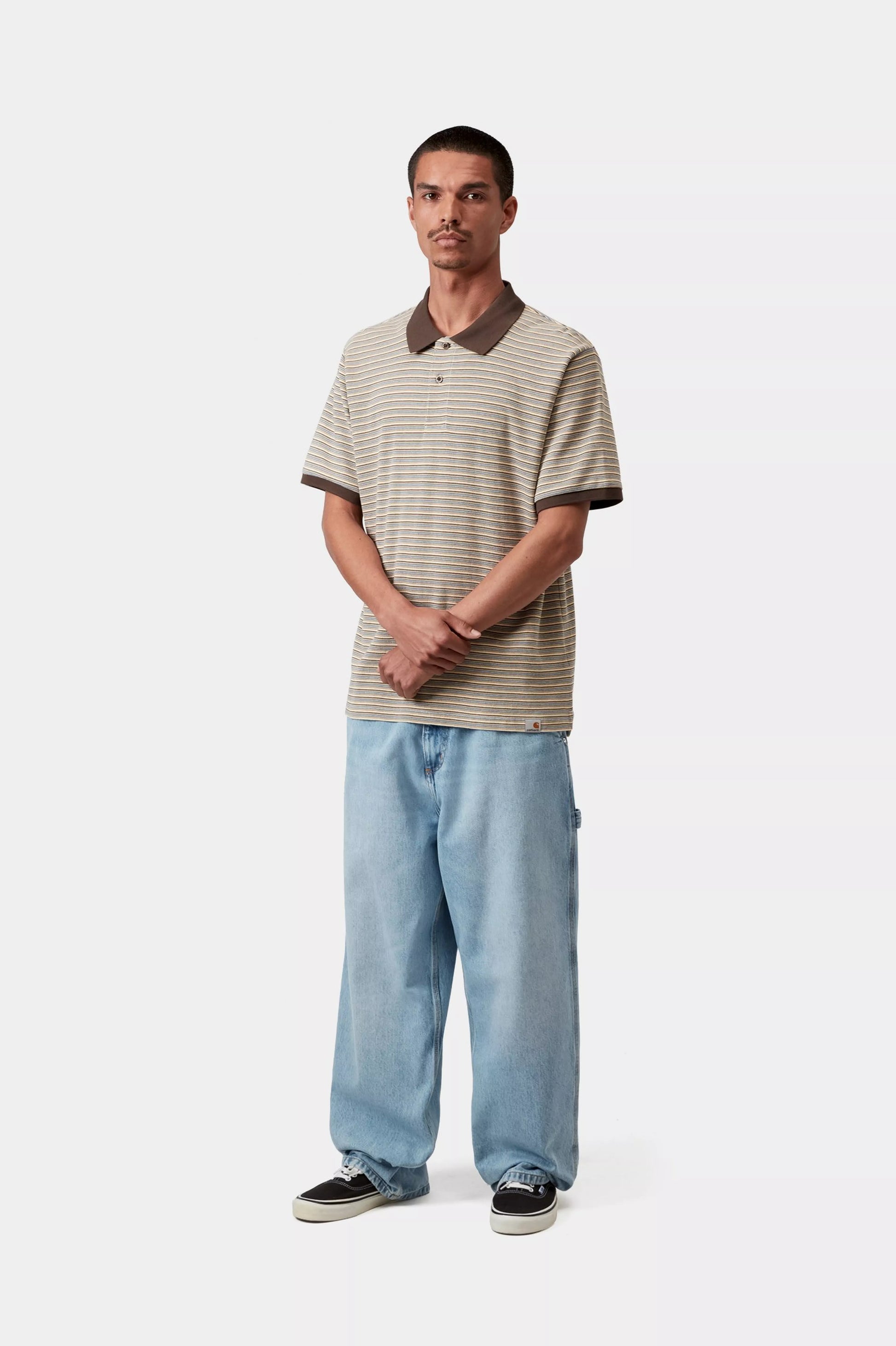 CARHARTT WIP S/S Dion Polo - Dion Stripe, Wax - FREESTYLE LLORET
