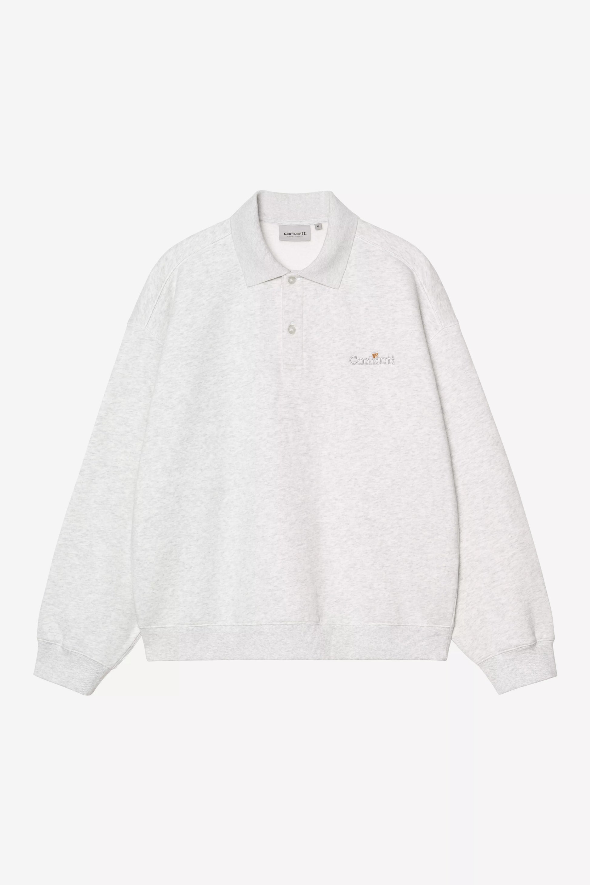 CARHARTT WIP  Label Polo Sweatshirt  - Ash Heather