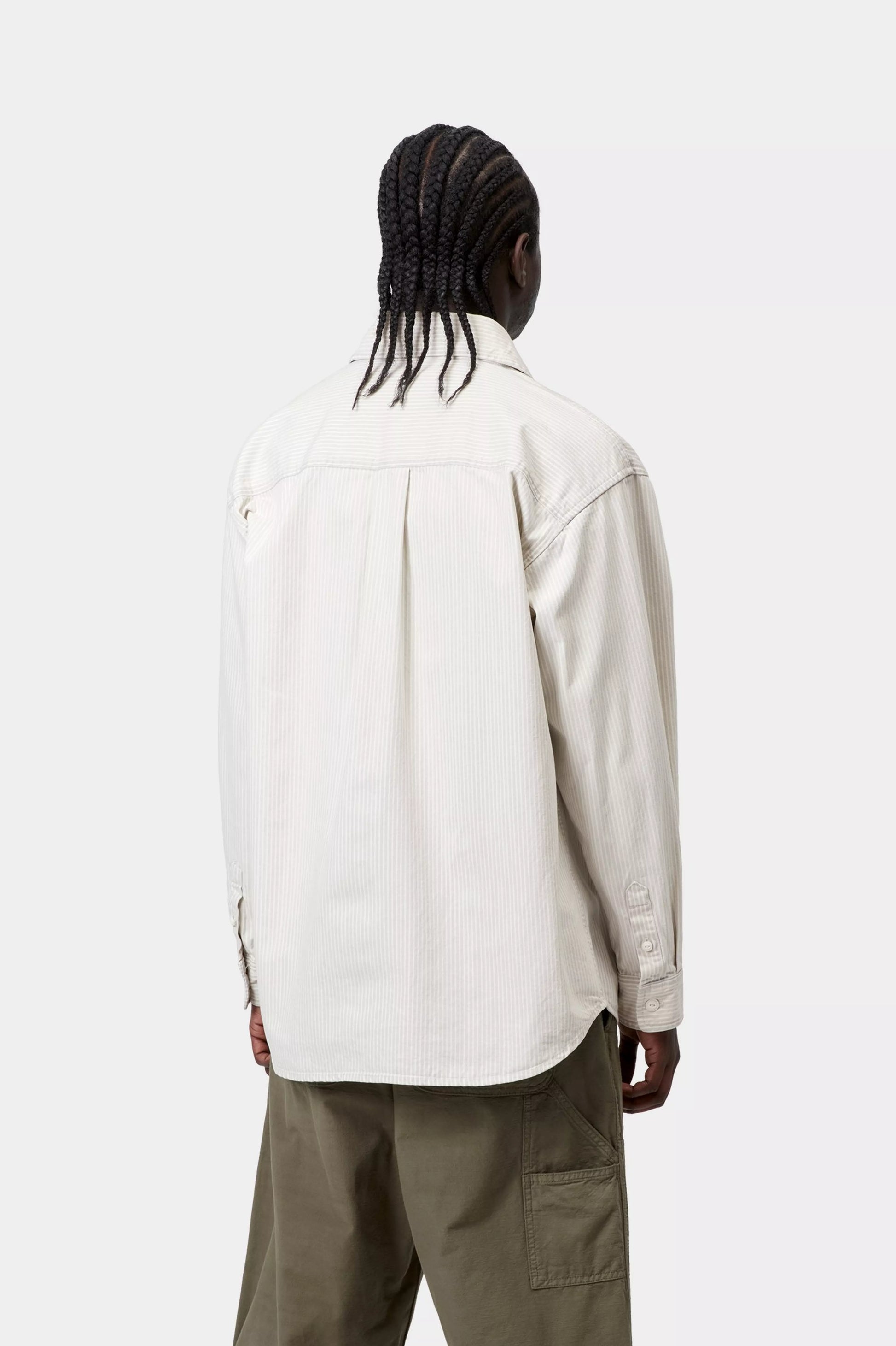 CARHARTT WIP Mercer Shirt Jacket  - Mercer Stripe, Graphite / Wax, Bleached - FREESTYLE LLORET