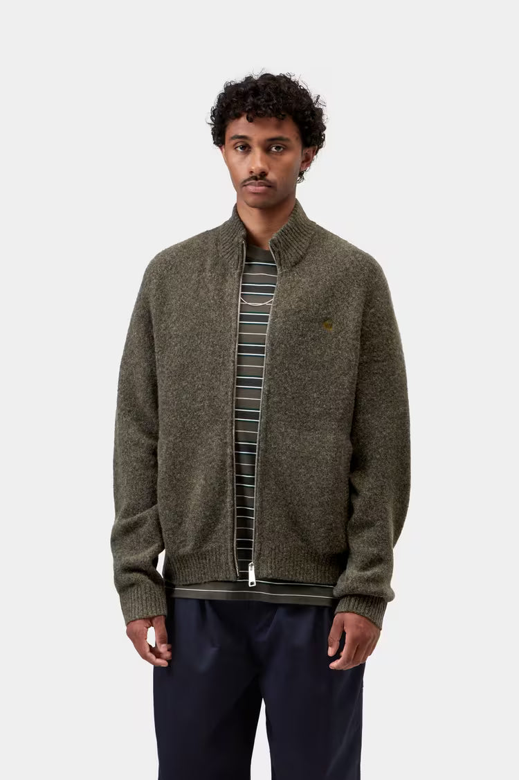 CARHARTT WIP Curtis Sweater Jacket - Tangled Shungite