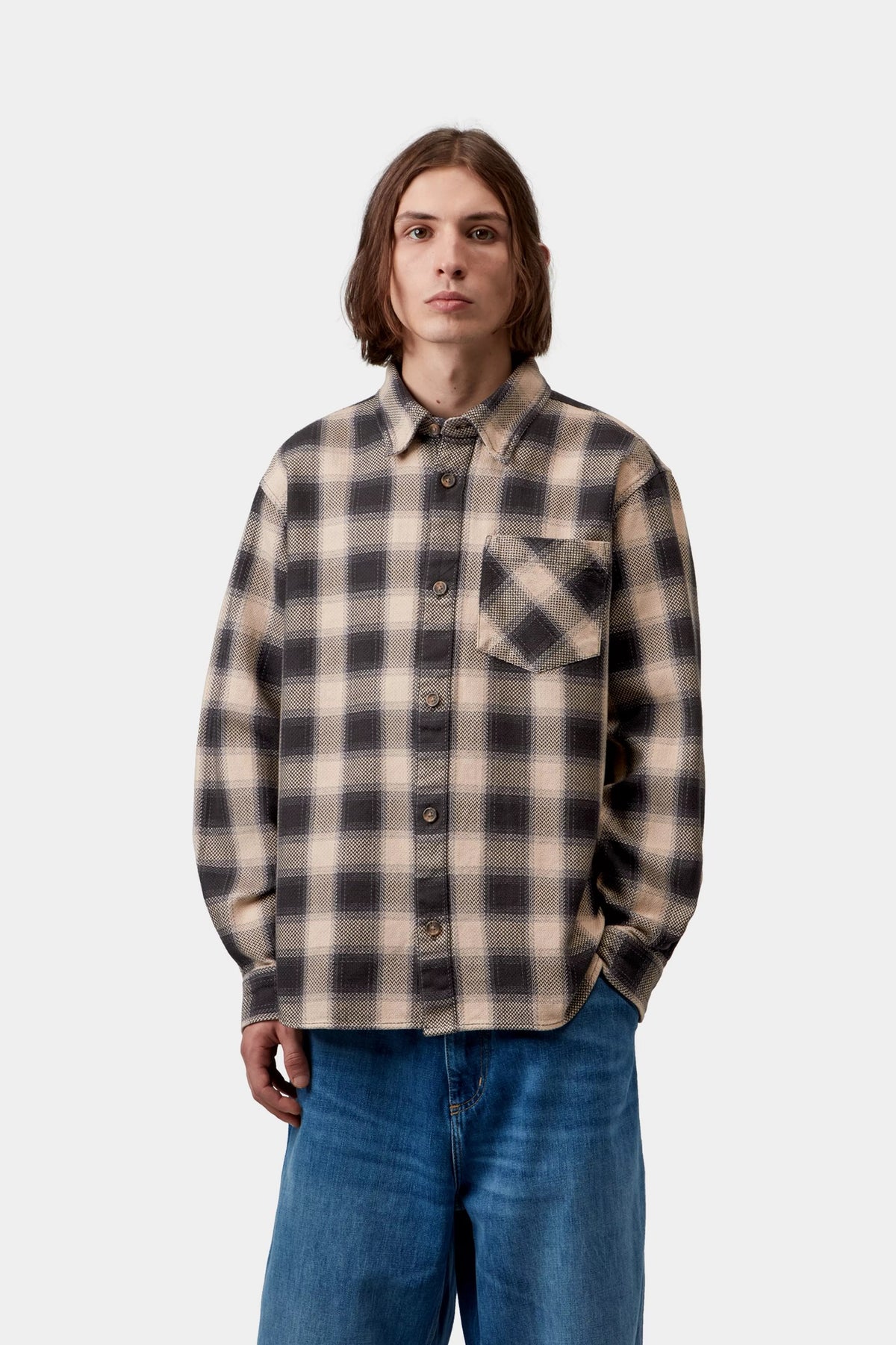 CARHARTT WIP Dayne L/S Shirt - Dayne Check, Shady Purple