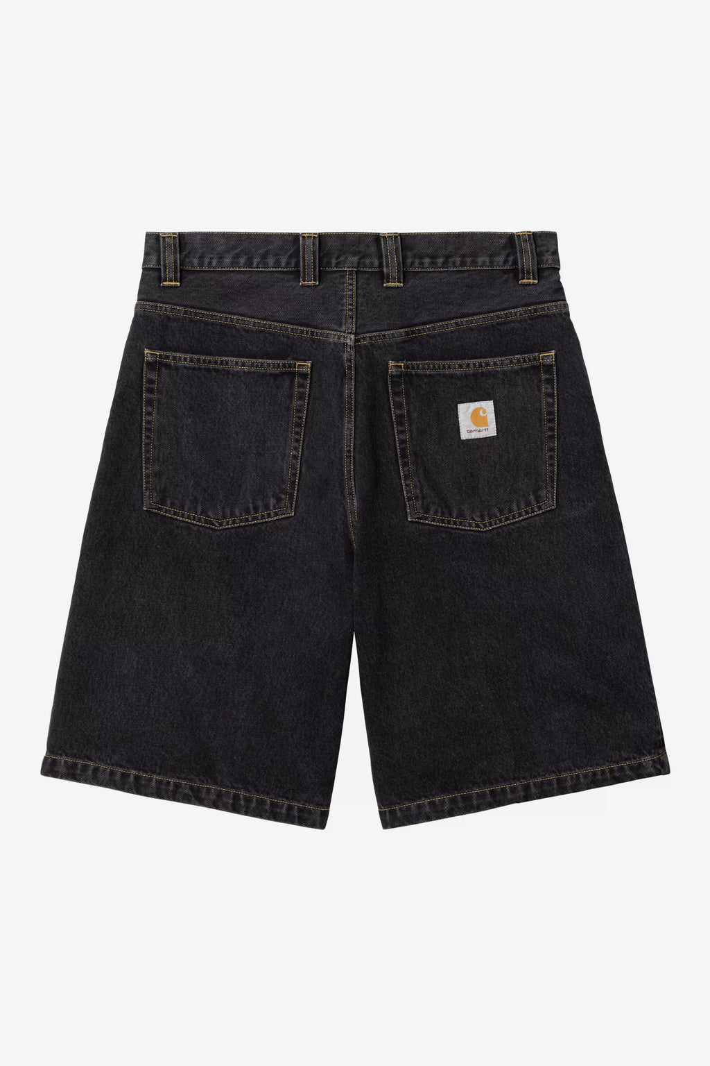 CARHARTT WIP Brandon Short - Black, Stone washed