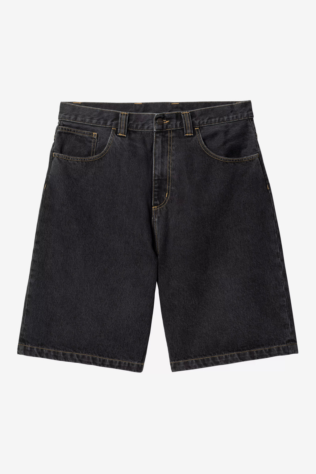 CARHARTT WIP Brandon Short - Black, Stone washed