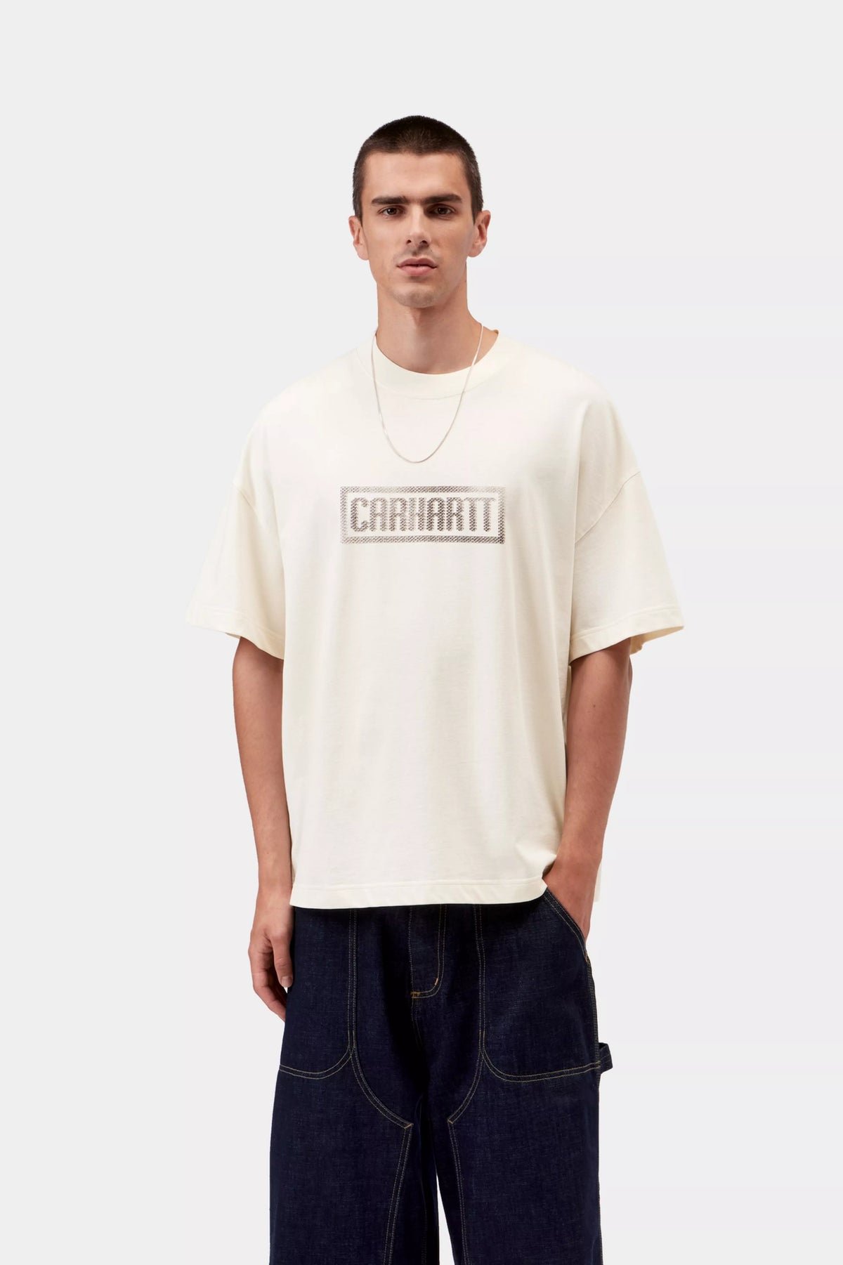 CARHARTT WIP S/S Bricky Man T-Shirt - Wax, Stone dyed