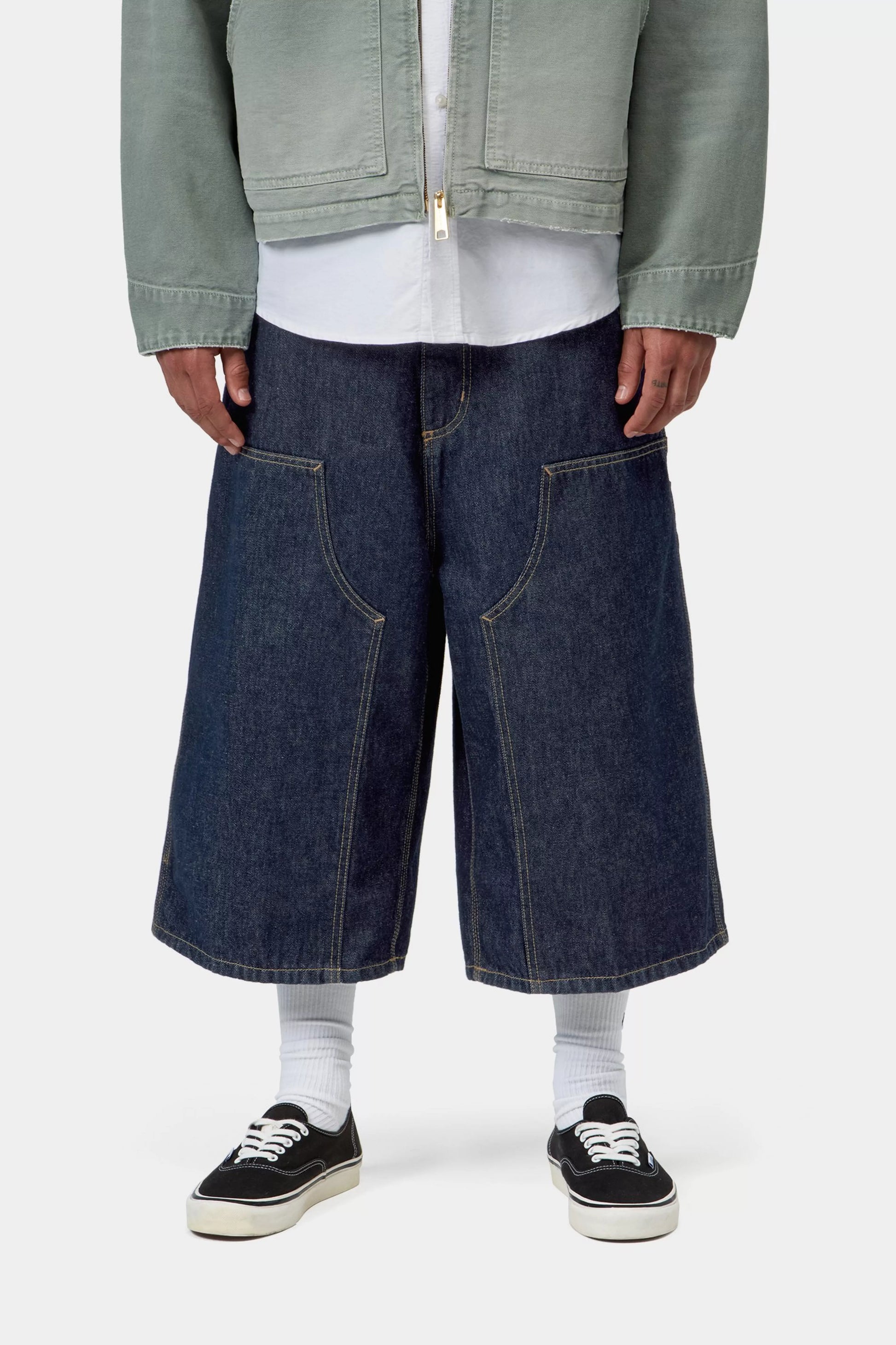 CARHARTT WIP OG Double Knee Short (Long) - Blue, Rinsed - FREESTYLE LLORET