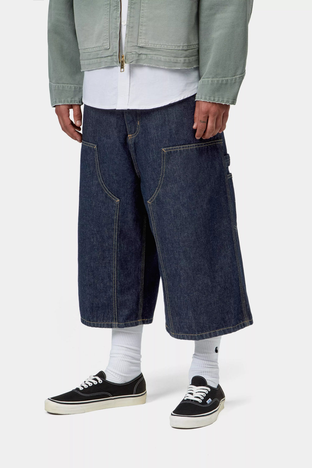 CARHARTT WIP OG Double Knee Short (Long) - Blue, Rinsed - FREESTYLE LLORET