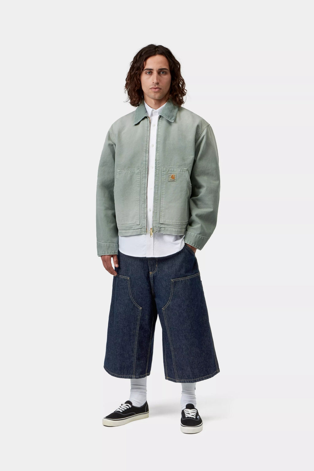 CARHARTT WIP OG Double Knee Short (Long) - Blue, Rinsed - FREESTYLE LLORET