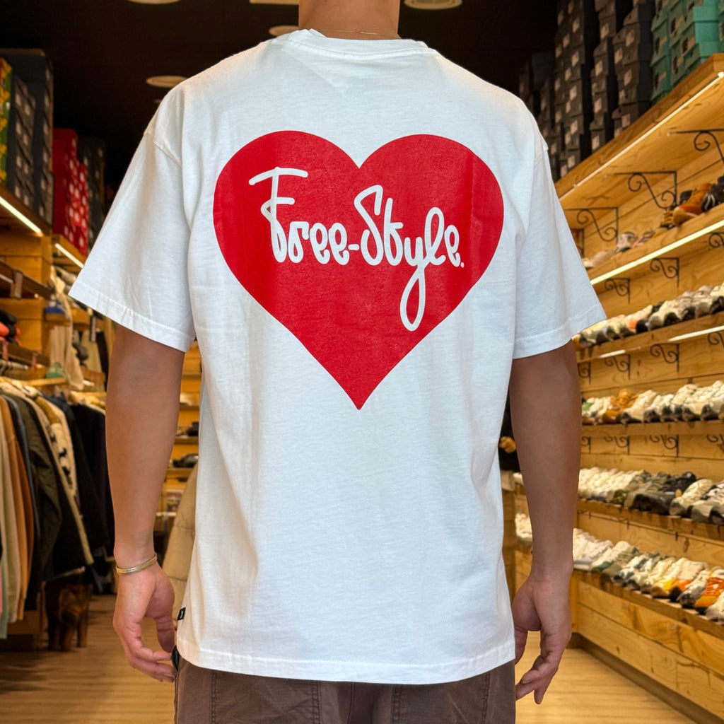 NIKE SB X FREESTYLE MERCH Double Heart S/S Tee - White Red