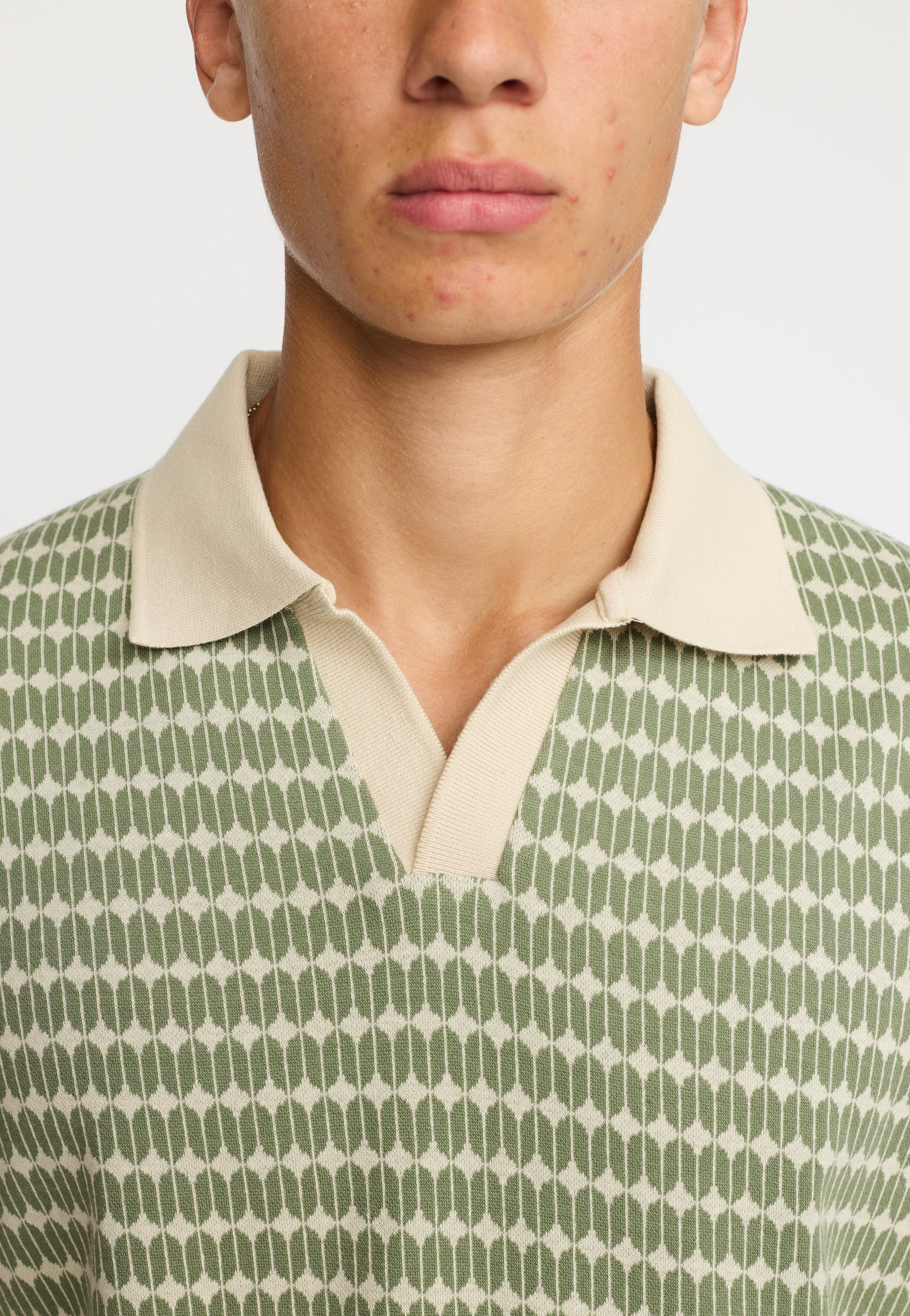 REVOLUTION Jaquard Polo - Light Green - FREESTYLE LLORET