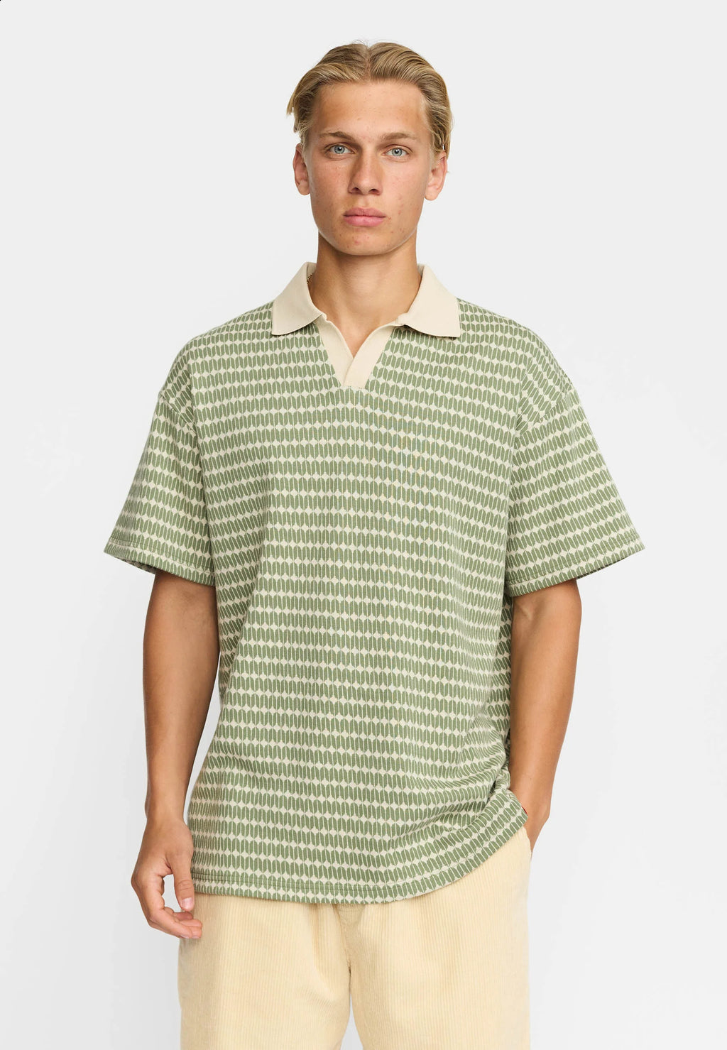 REVOLUTION Jaquard Polo - Light Green - FREESTYLE LLORET