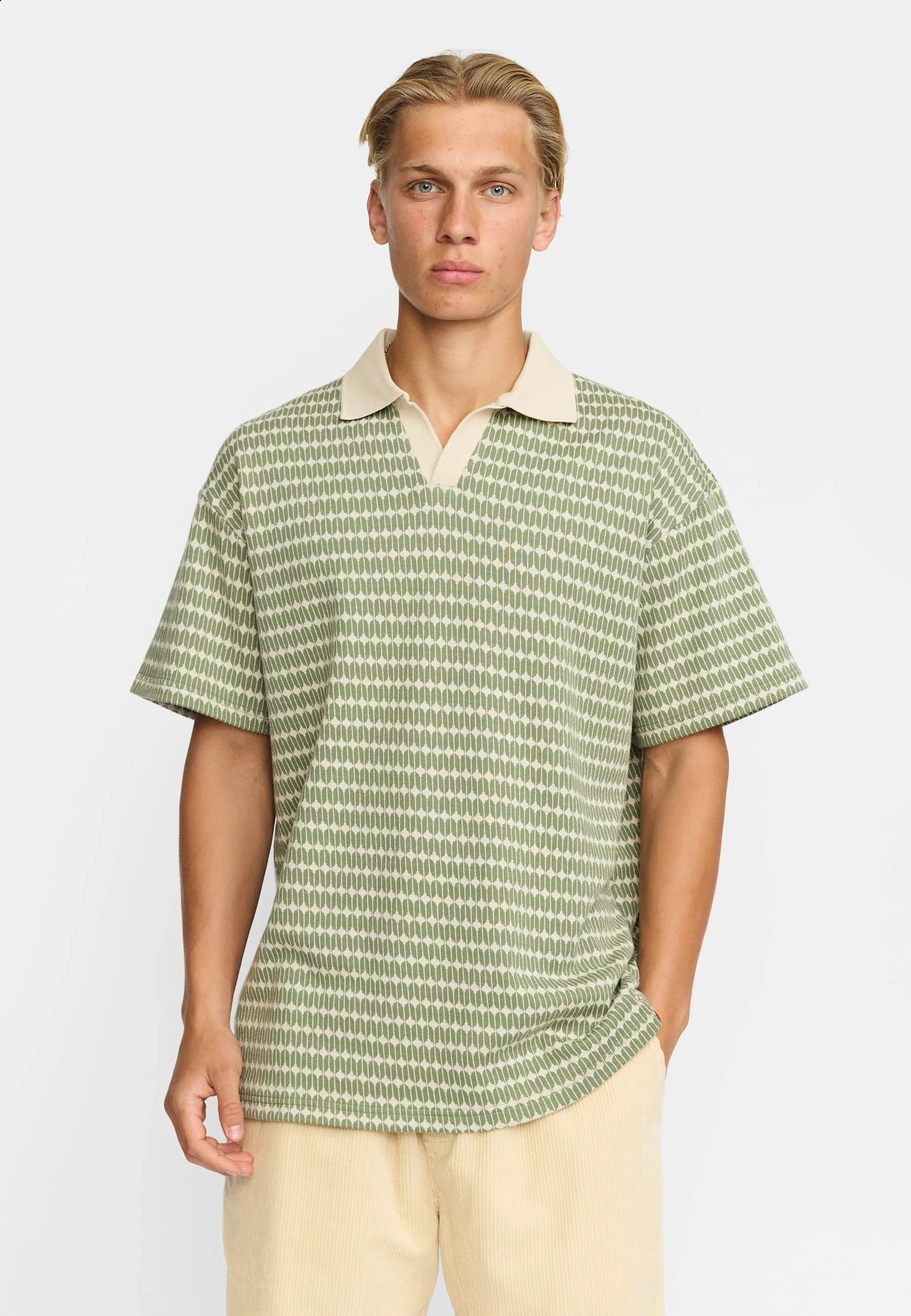 REVOLUTION Jaquard Polo - Light Green - FREESTYLE LLORET