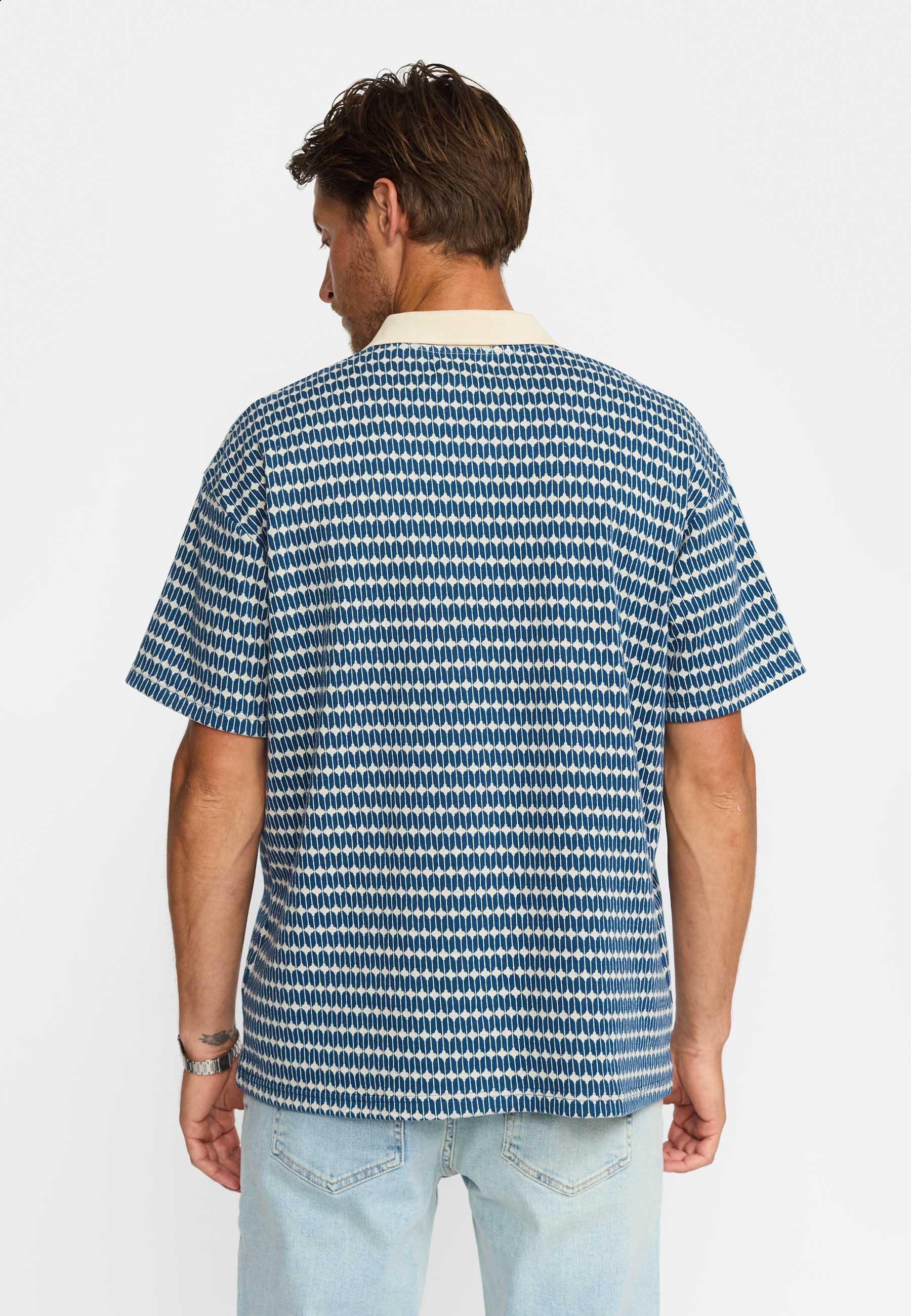 REVOLUTION Jaquard Polo - Navy Blue - FREESTYLE LLORET