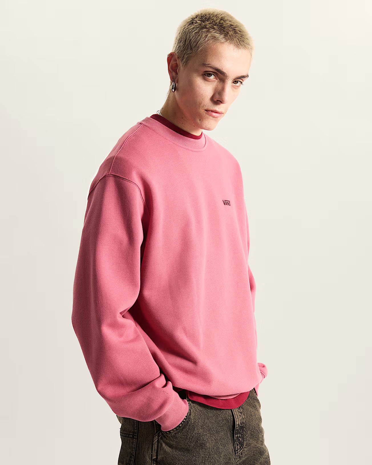 VANS Left Chest II Loose Crew - Mauvewood