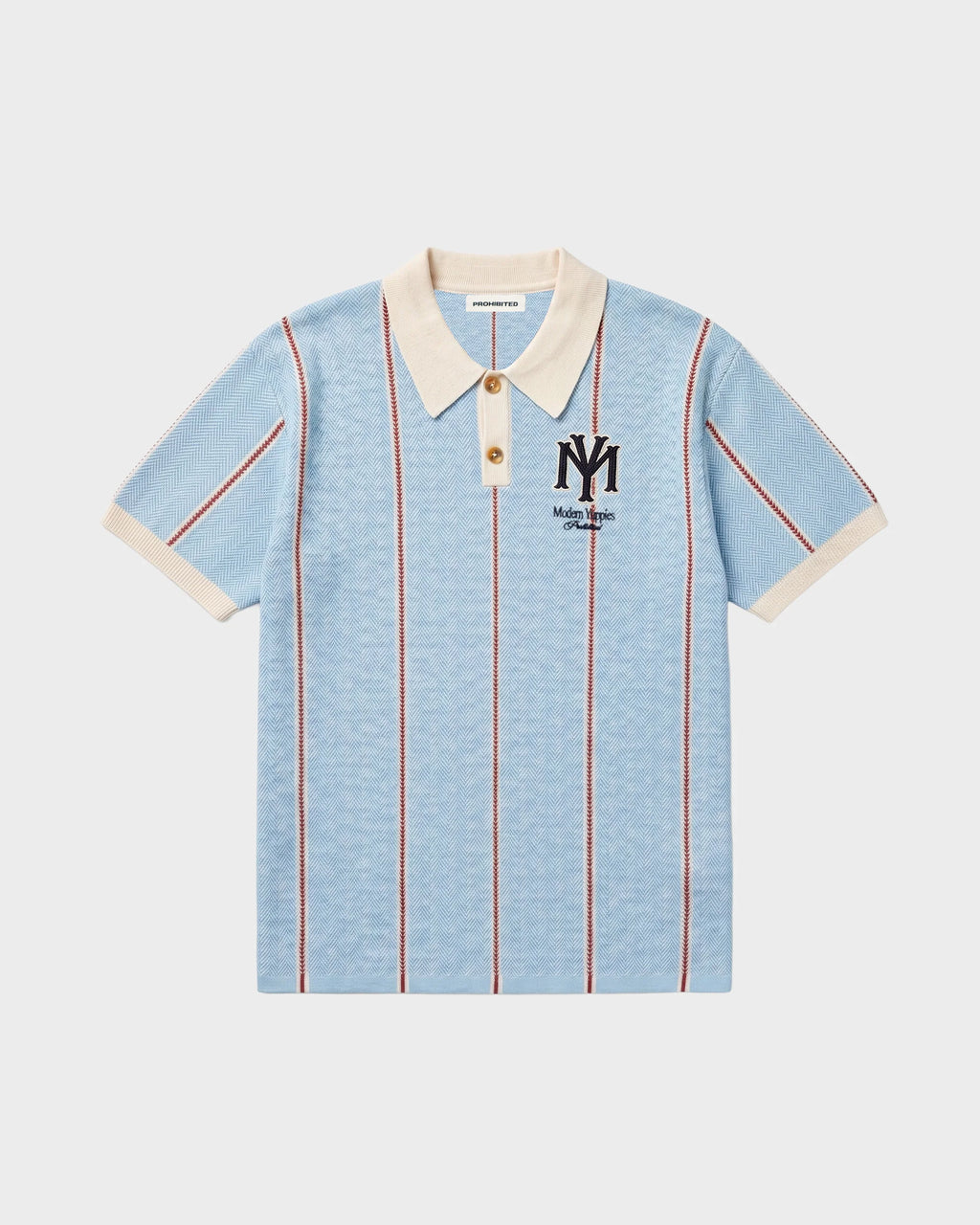 PROHIBITED Off Season Knit Polo - Blue - FREESTYLE LLORET