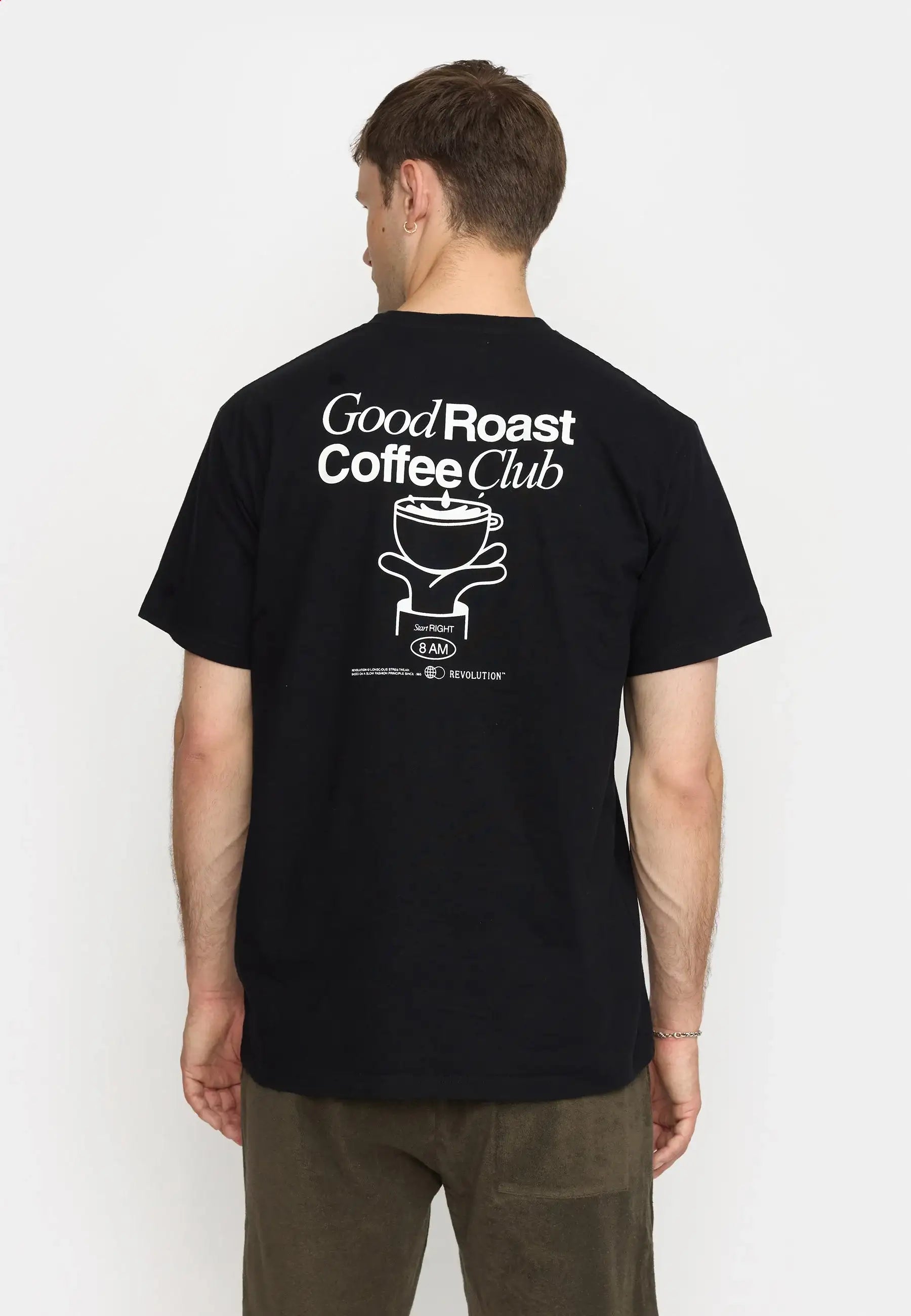 REVOLUTION 1394 ROA COFFE SS TEE - Black - FREESTYLE LLORET