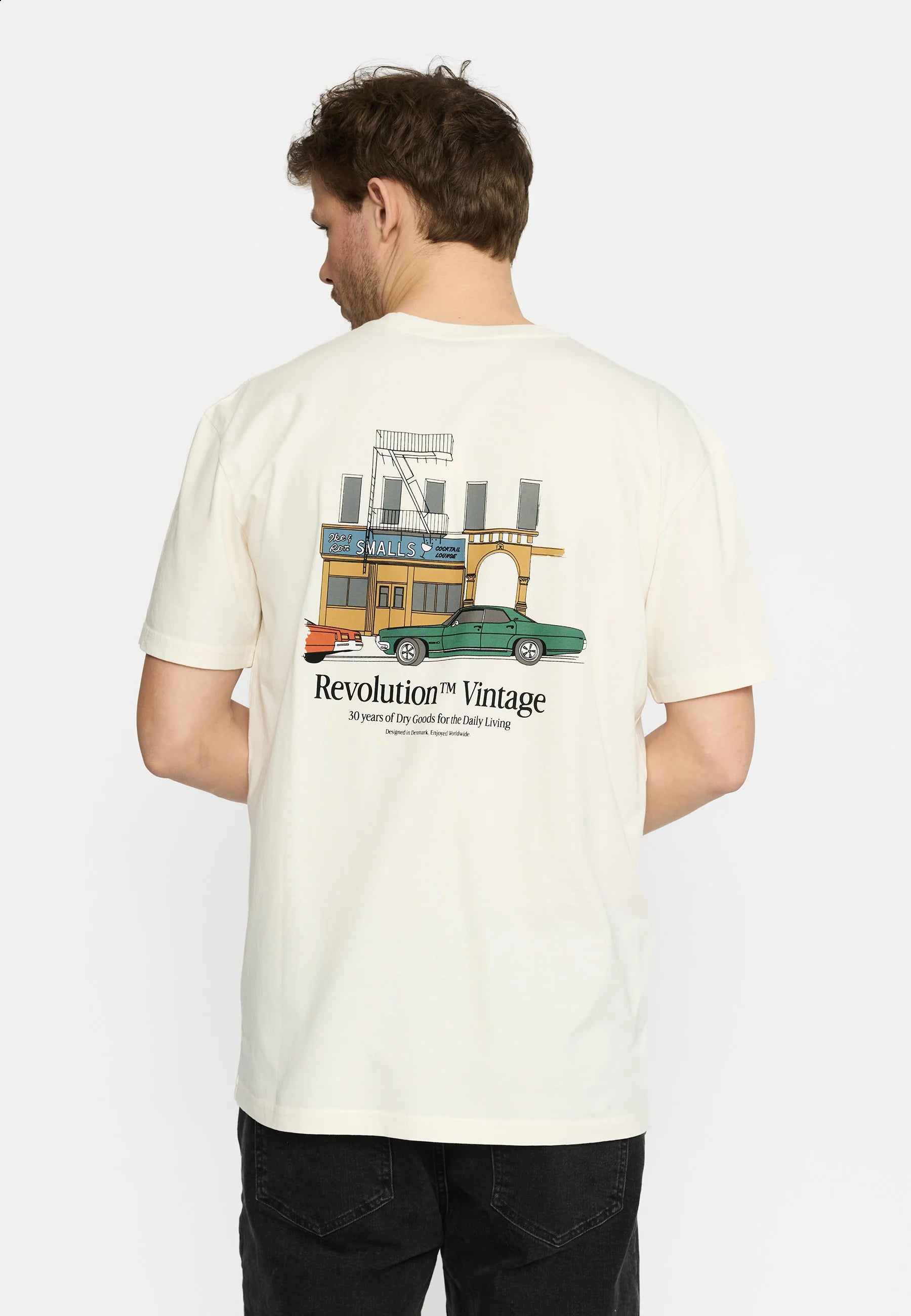 REVOLUTION 1435 Print SS TEE - Off White - FREESTYLE LLORET