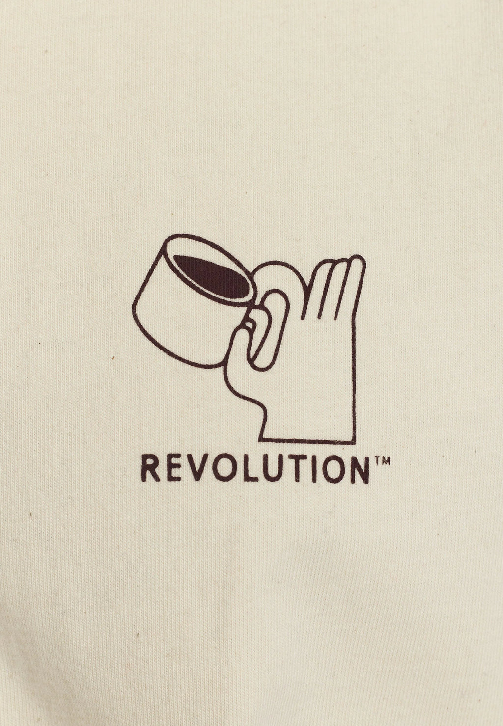 REVOLUTION Printed Coffe SS-tee - OffWhite