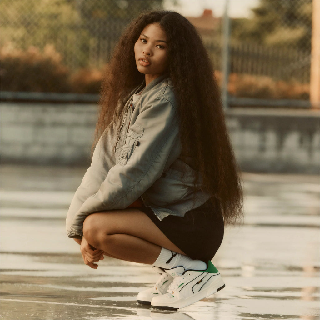 PUMA SLIPSTREAM Bball - PUMA White-Archive Green