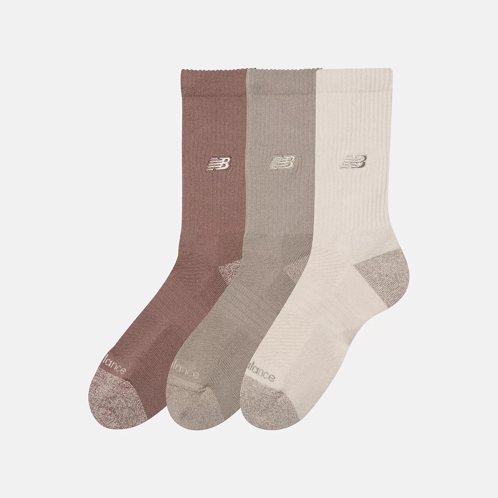 NEW BALANCE Active Premium Crew SOCK 3 Pack - Linen Arid Stone