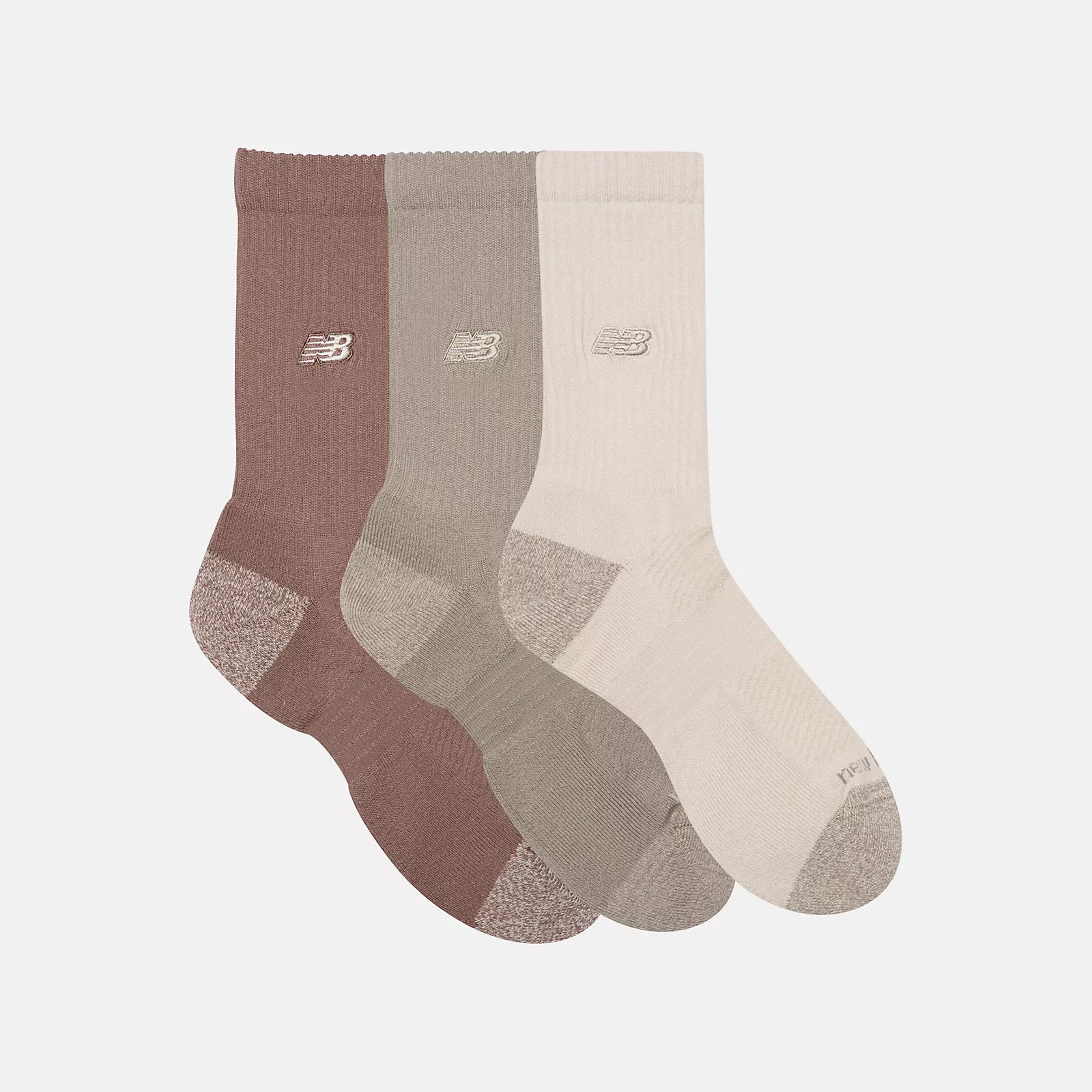 NEW BALANCE Active Premium Crew SOCK 3 Pack - Linen Arid Stone