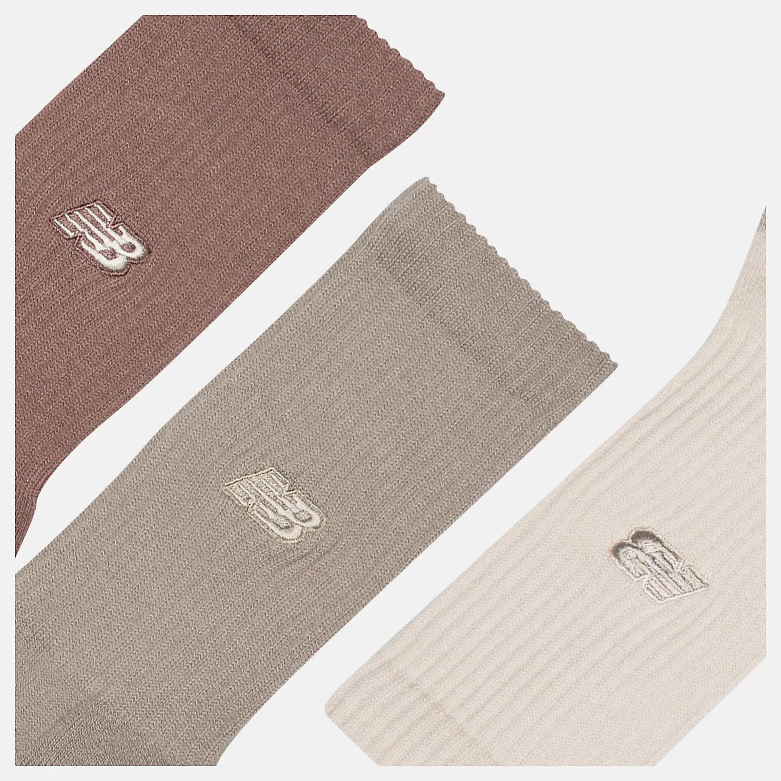 NEW BALANCE Active Premium Crew SOCK 3 Pack - Linen Arid Stone