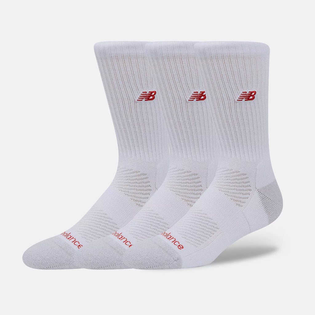 NEW BALANCE Active Premium Crew SOCK 3 Pack - White