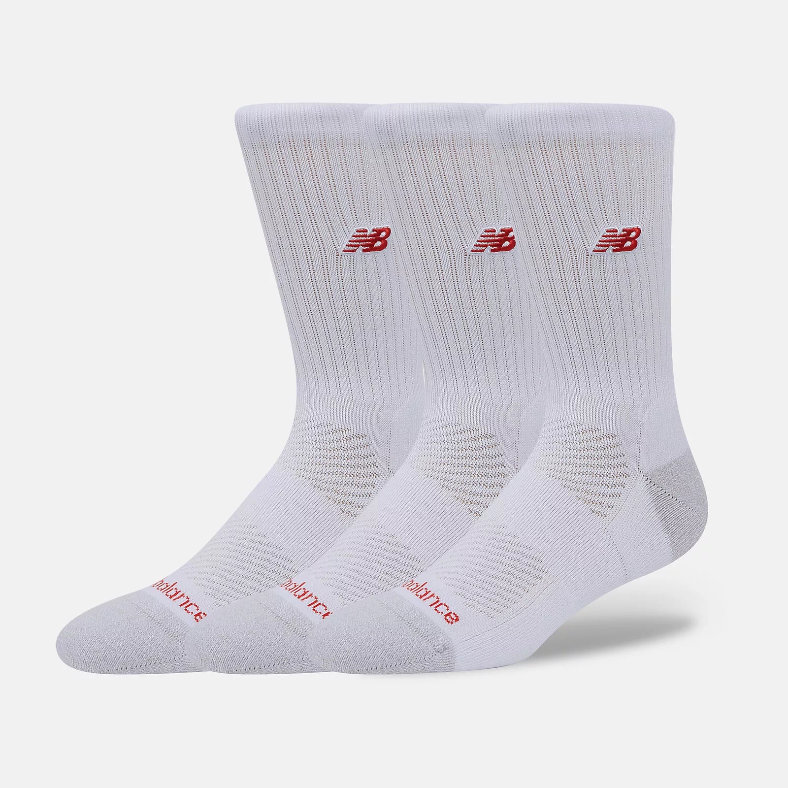 NEW BALANCE Active Premium Crew SOCK 3 Pack - White