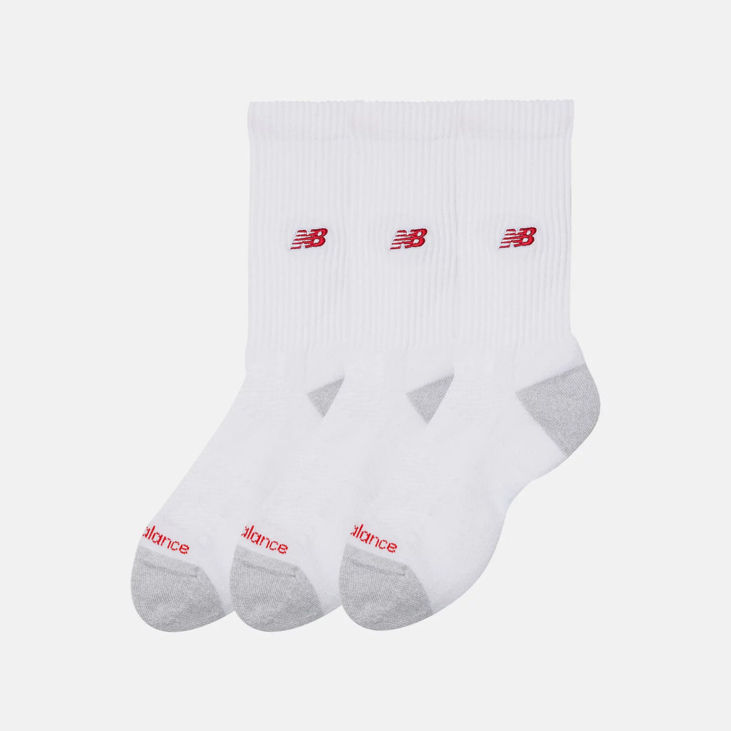 NEW BALANCE Active Premium Crew SOCK 3 Pack - White