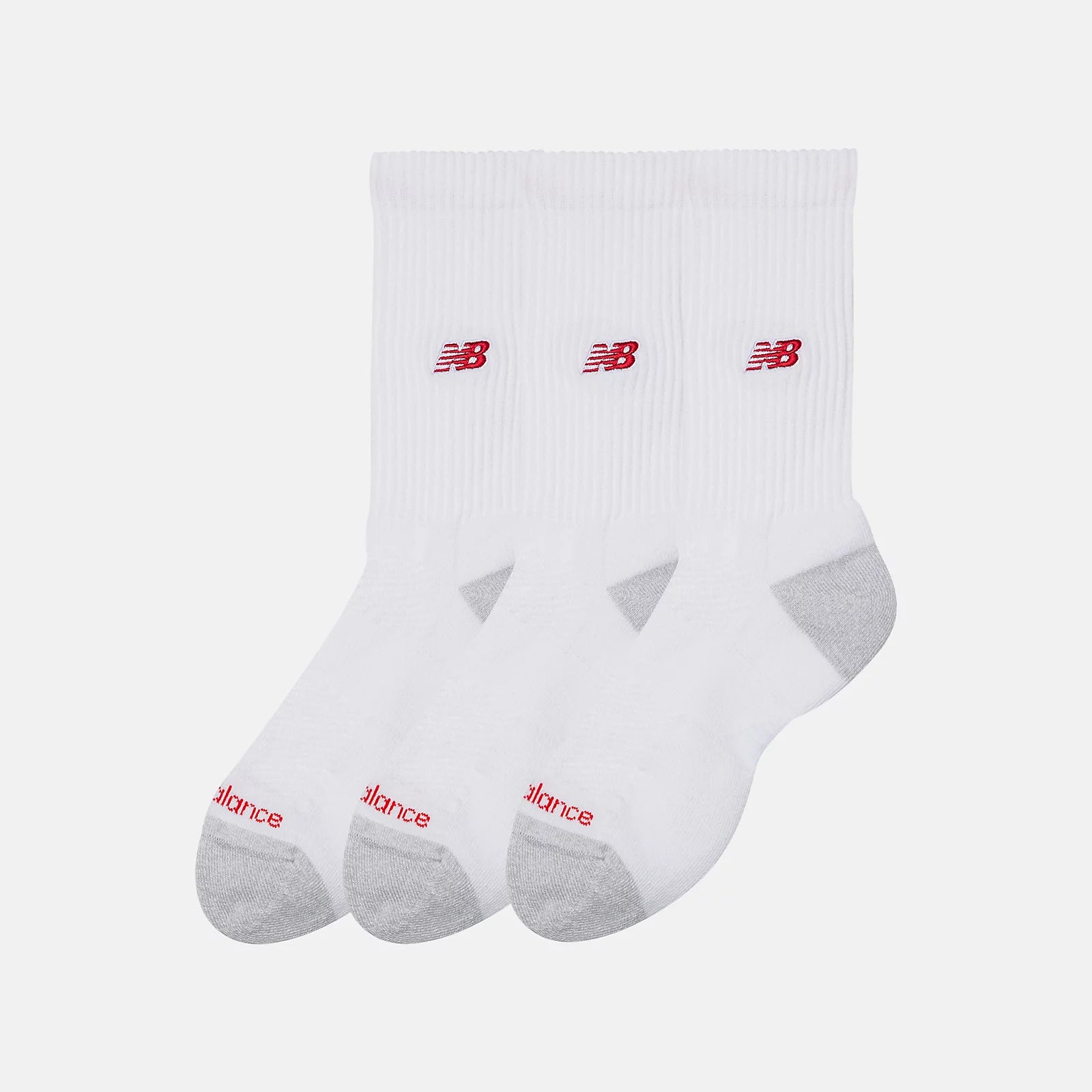 NEW BALANCE Active Premium Crew SOCK 3 Pack - White