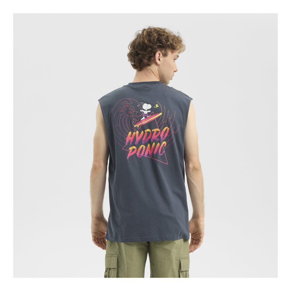 HYDROPONIC X Peanuts Tank Top Tee - Dusty Navy