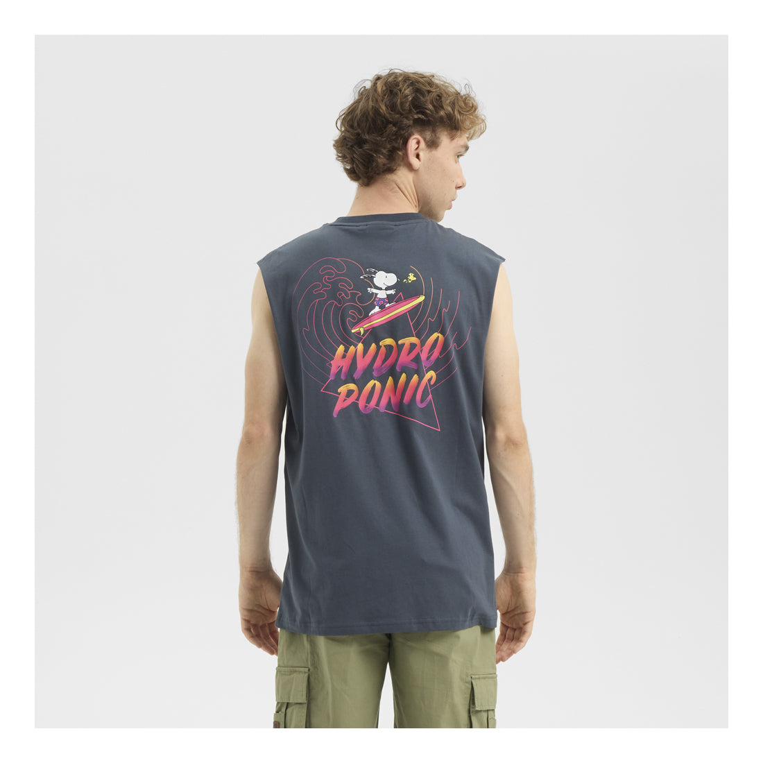 HYDROPONIC X Peanuts Tank Top Tee - Dusty Navy