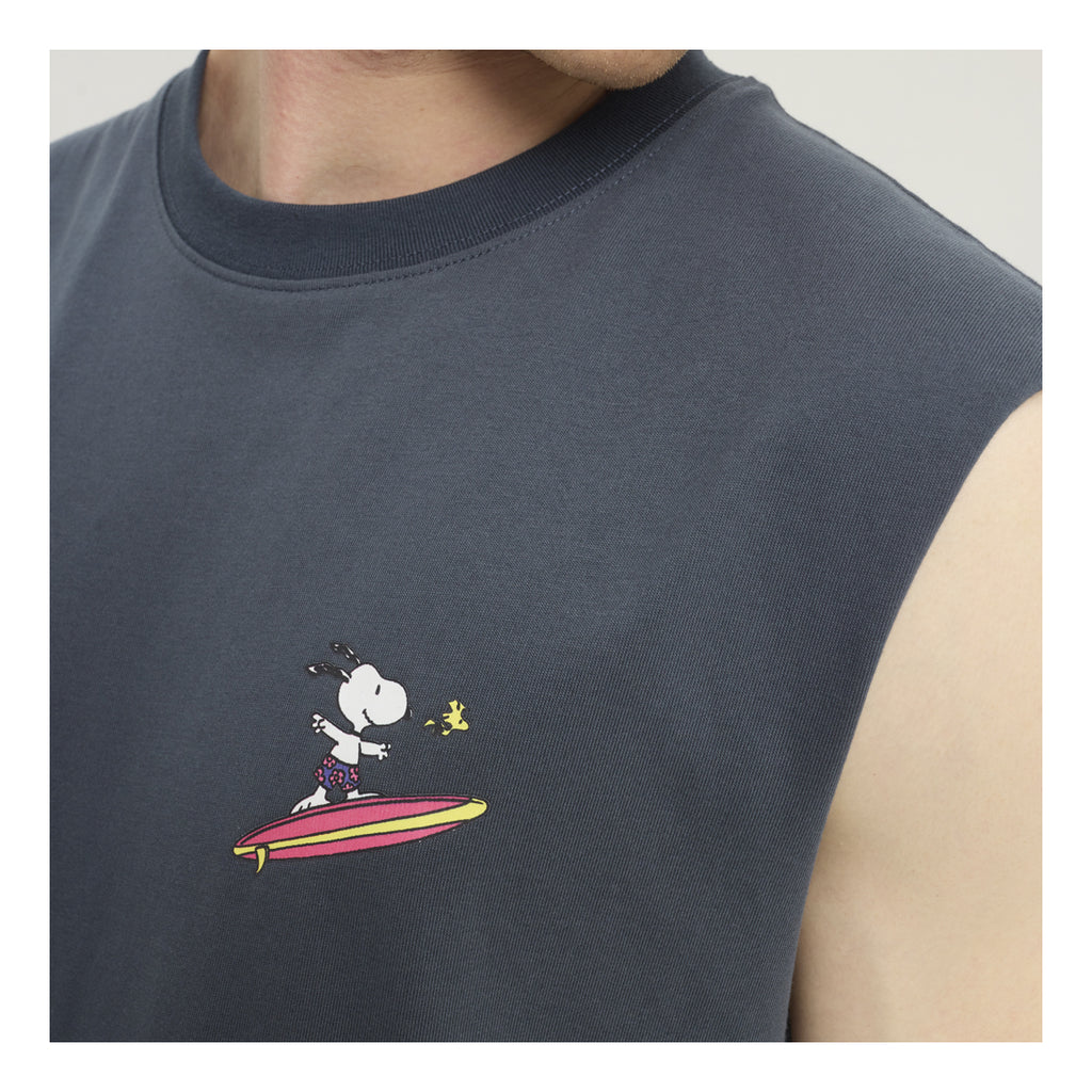 HYDROPONIC X Peanuts Tank Top Tee - Dusty Navy