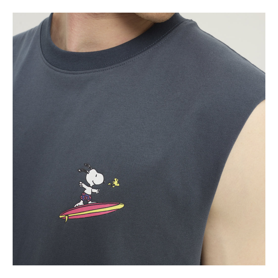 HYDROPONIC X Peanuts Tank Top Tee - Dusty Navy